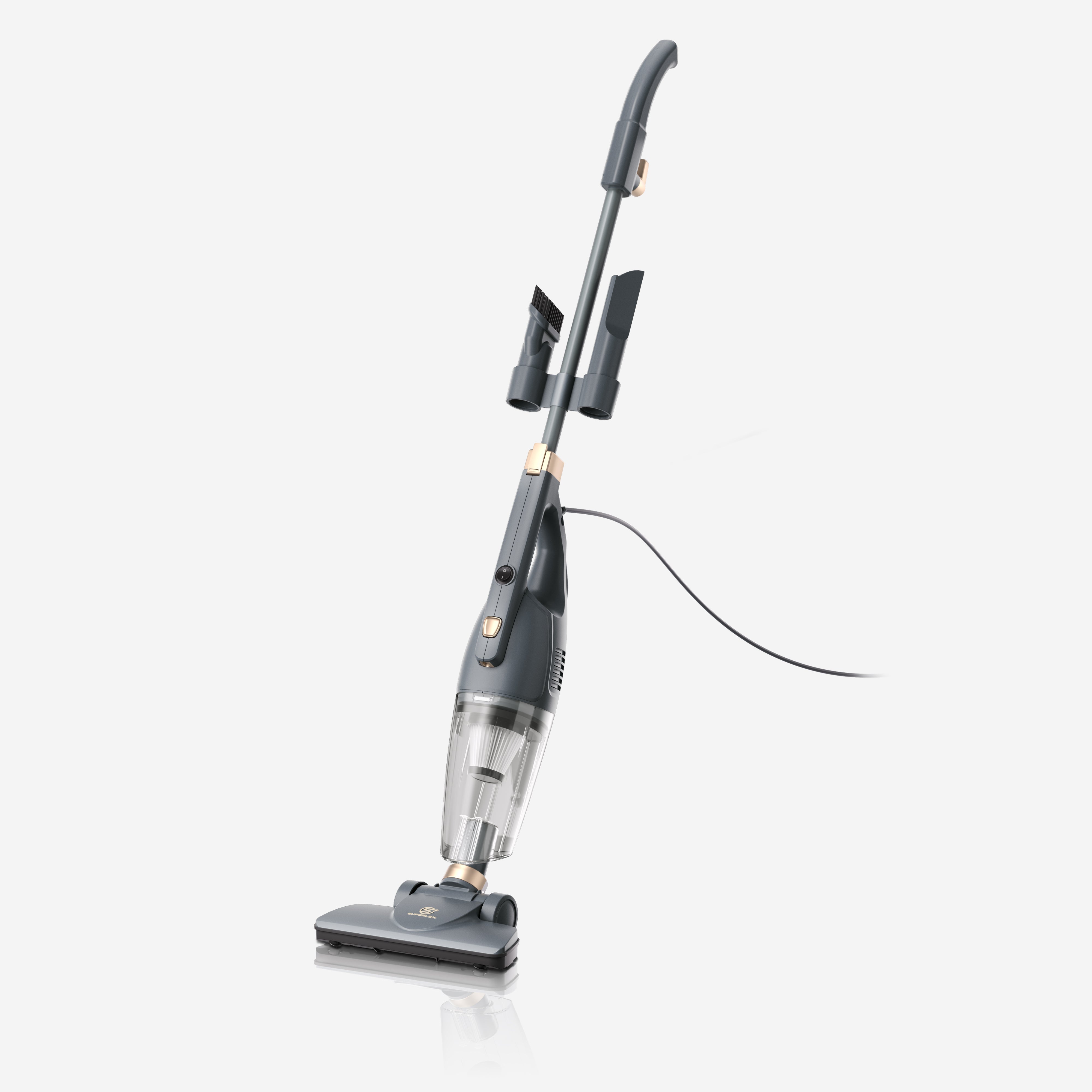 2-in-1 Stick Vacuum Cleaner – Powerful Suction with HEPA Filtration & Multi-Surface Tools