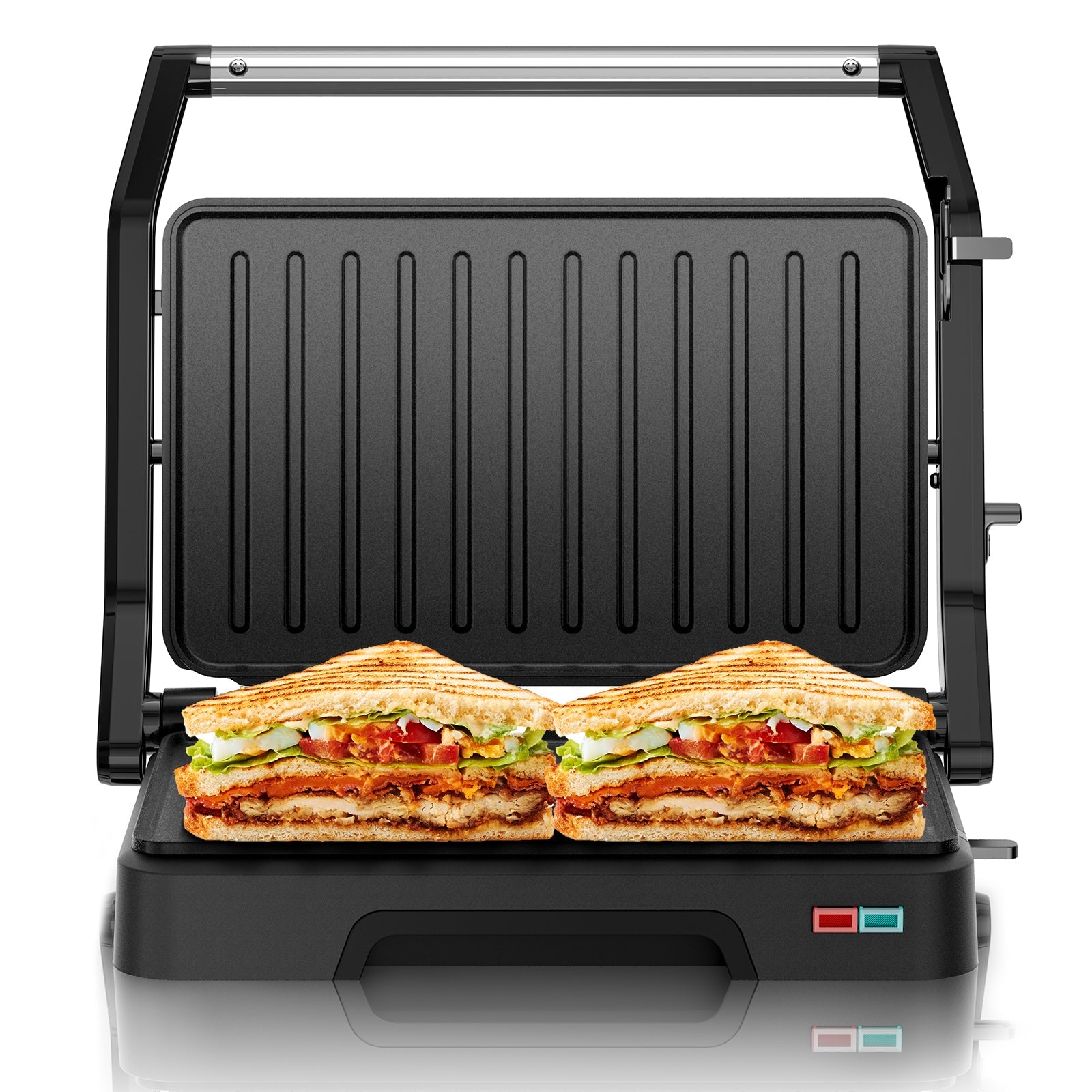 1000W Small Electric Grill – 2-in-1 Panini & Toastie Maker with Non-Stick Plates