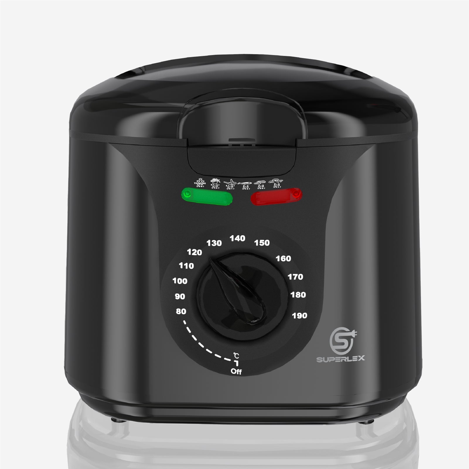 2000W 2L Deep Fat Fryer with Adjustable Temperature & High-Heat Safety