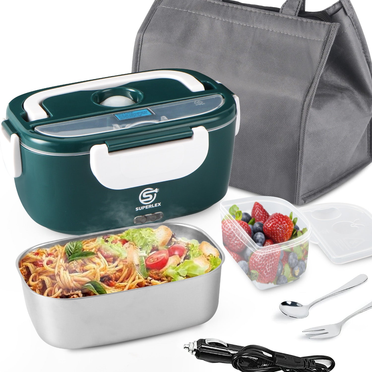 3-in-1 Electric Lunch Box with Fast Heating and Portable Design