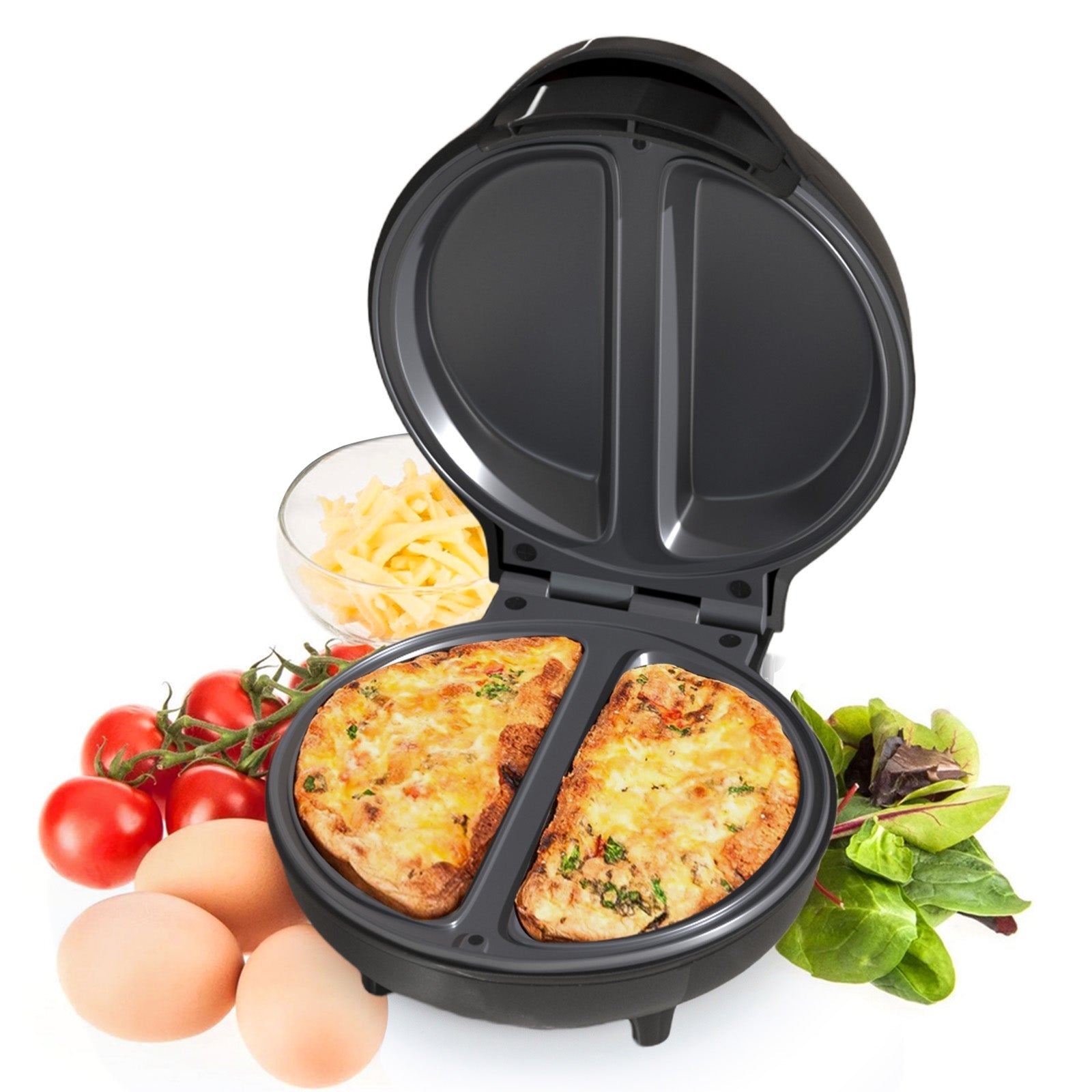 750W Omelette Maker with Non-Stick Surface & Auto Temperature Control