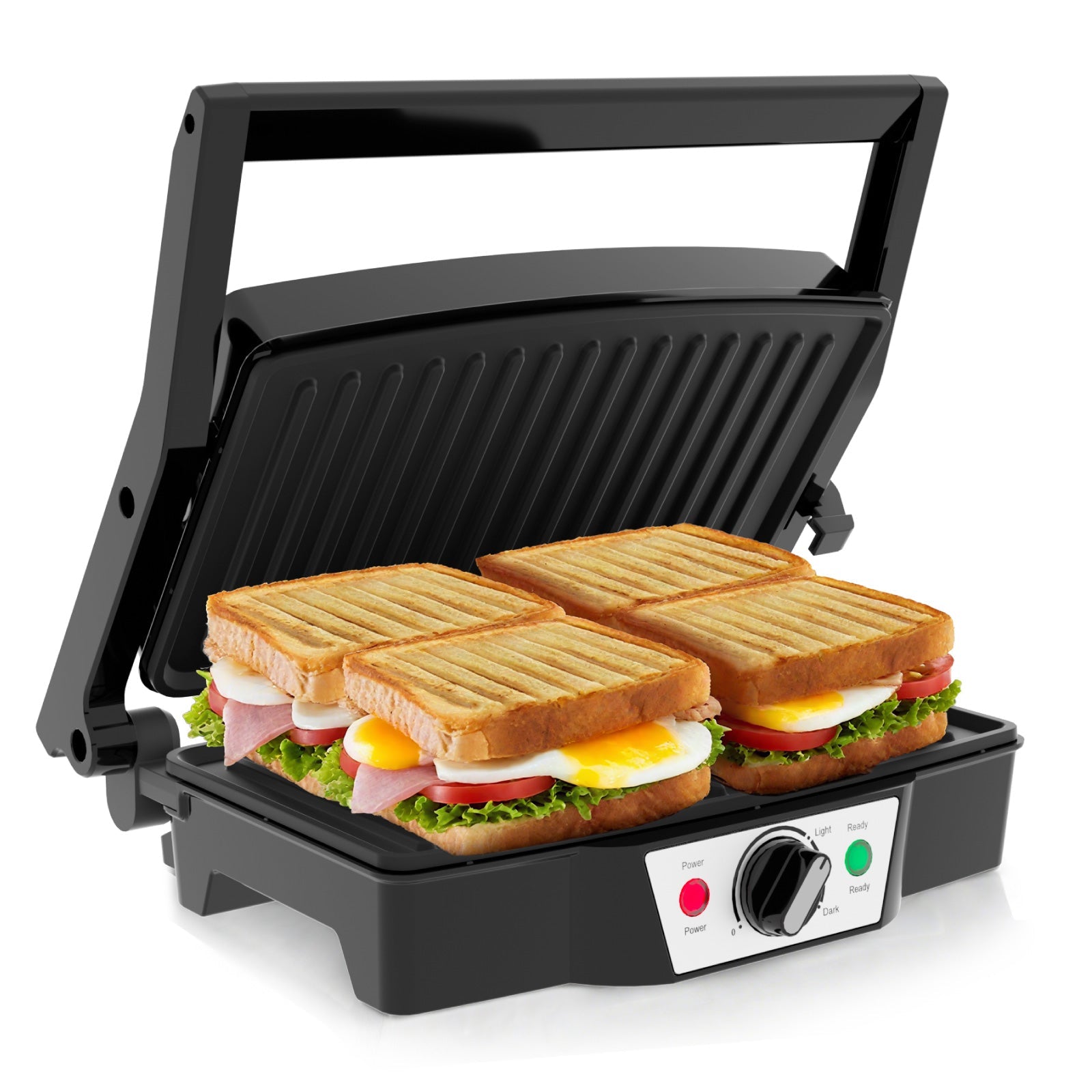 Stainless Steel Electric Medium Grill 1500-1800W with Even Heating Plate