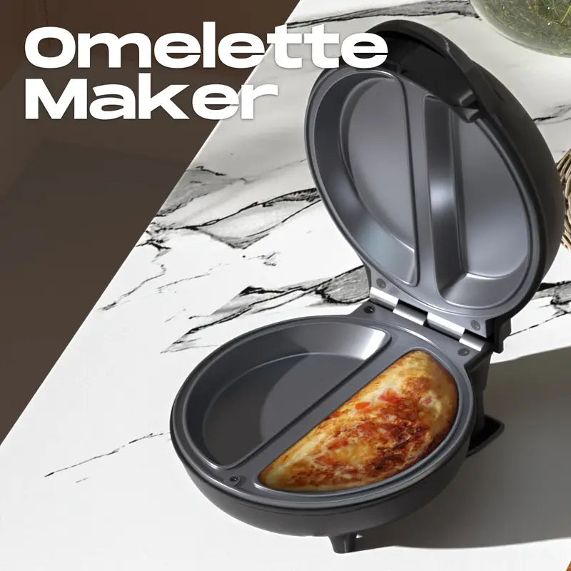 750W Omelette Maker with Non-Stick Surface & Auto Temperature Control