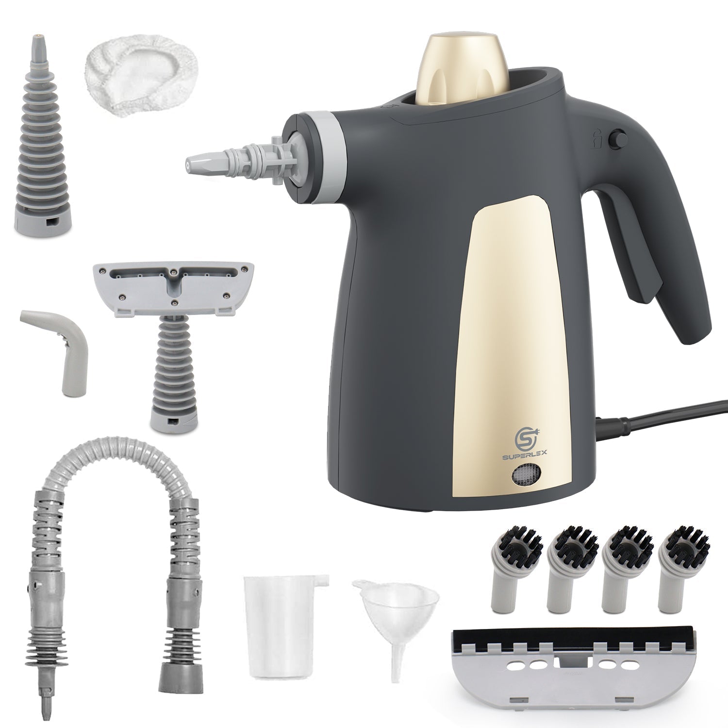 Handheld Steam Cleaner 1050W – 350ML Tank, 180° Rotating Nozzle, High-Pressure Portable Cleaner