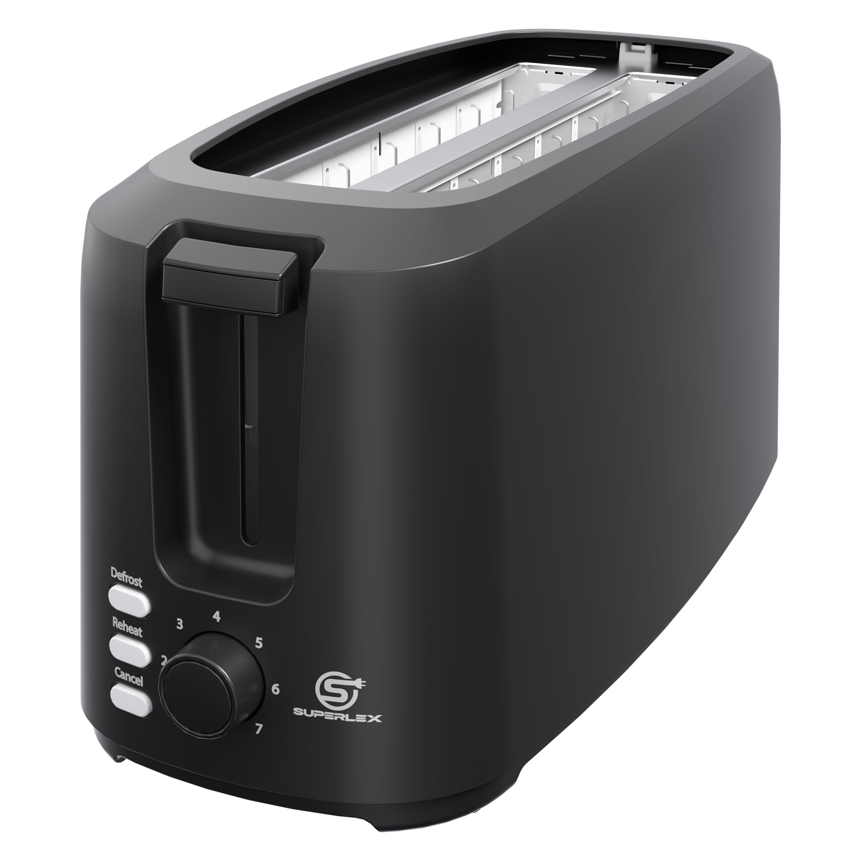 1450W Long Slot 4-Slice Toaster with Adjustable Browning & Auto Pop-Up