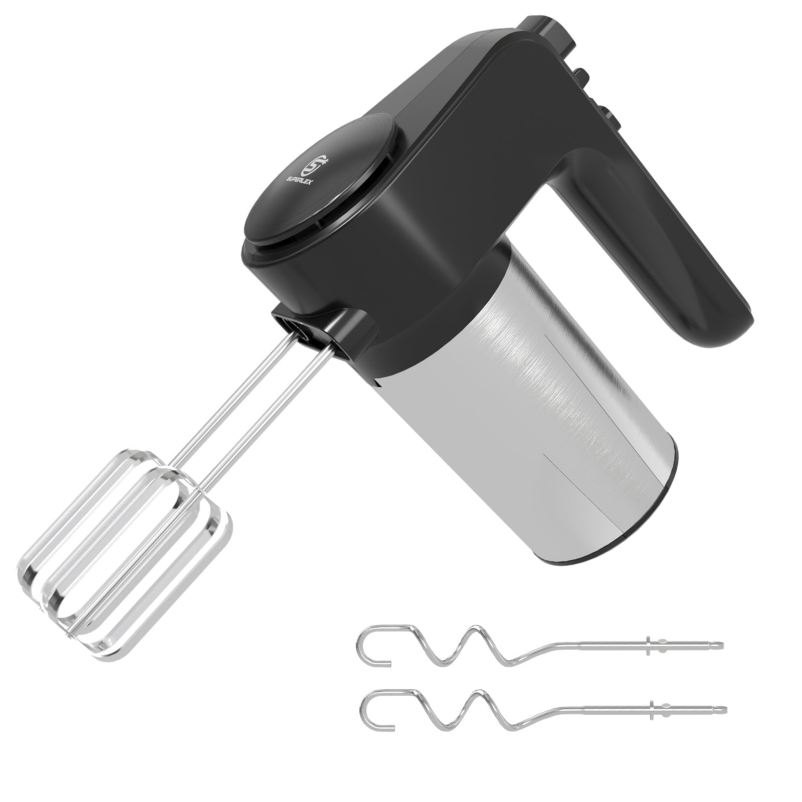 300W Hand Mixer with 5 Speeds, Turbo Mode & Stainless Steel Beaters