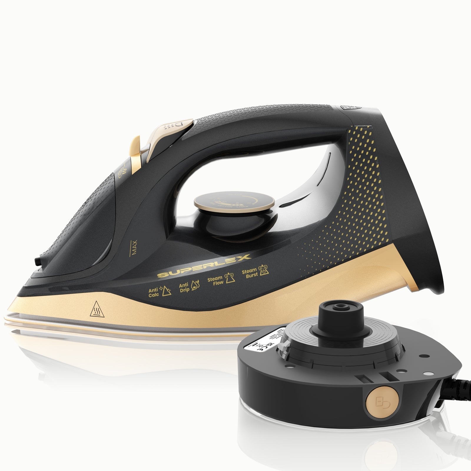 2400W 2-in-1 Cordless Steam Iron – Ceramic Soleplate & Skirt Spray