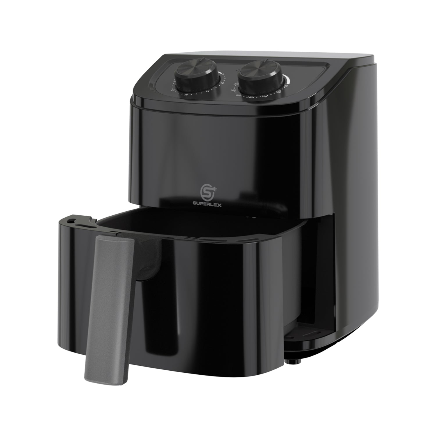 2.3L Manual Air Fryer with Adjustable Temperature & 30-Min Timer