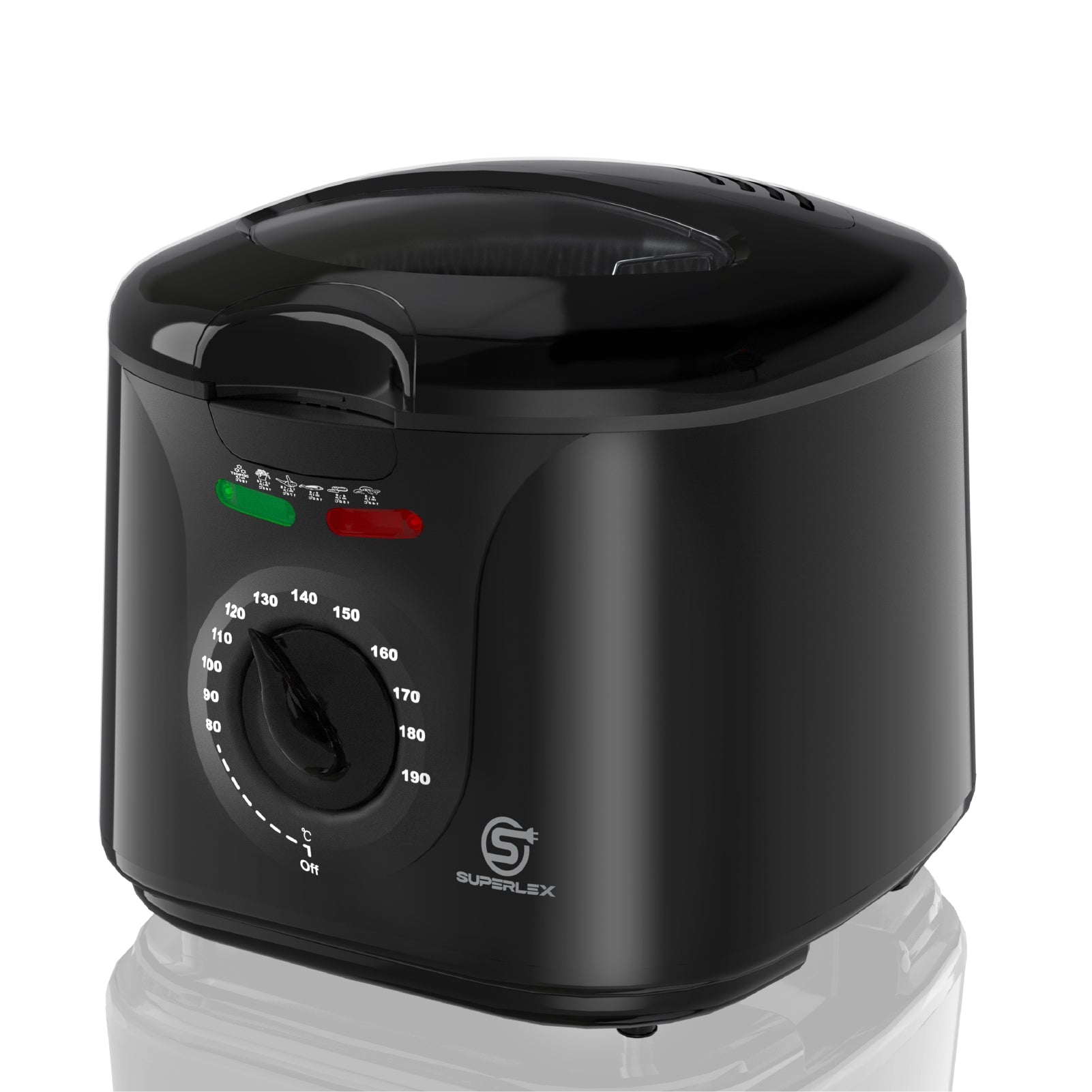 2000W 2L Deep Fat Fryer with Adjustable Temperature & High-Heat Safety