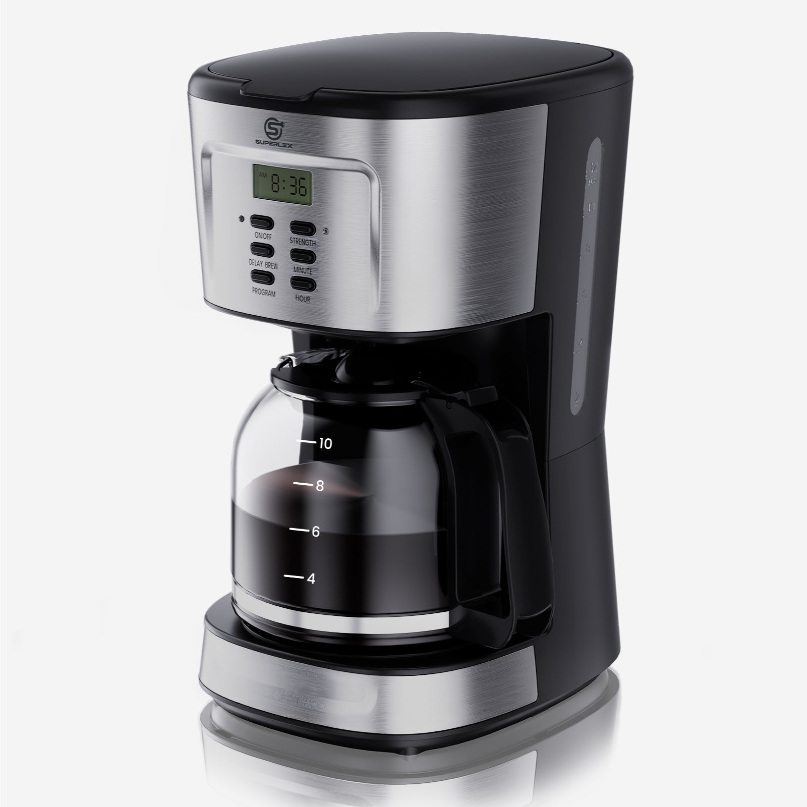 1.5L Drip Coffee Maker 900W with Programmable Timer & LCD Display