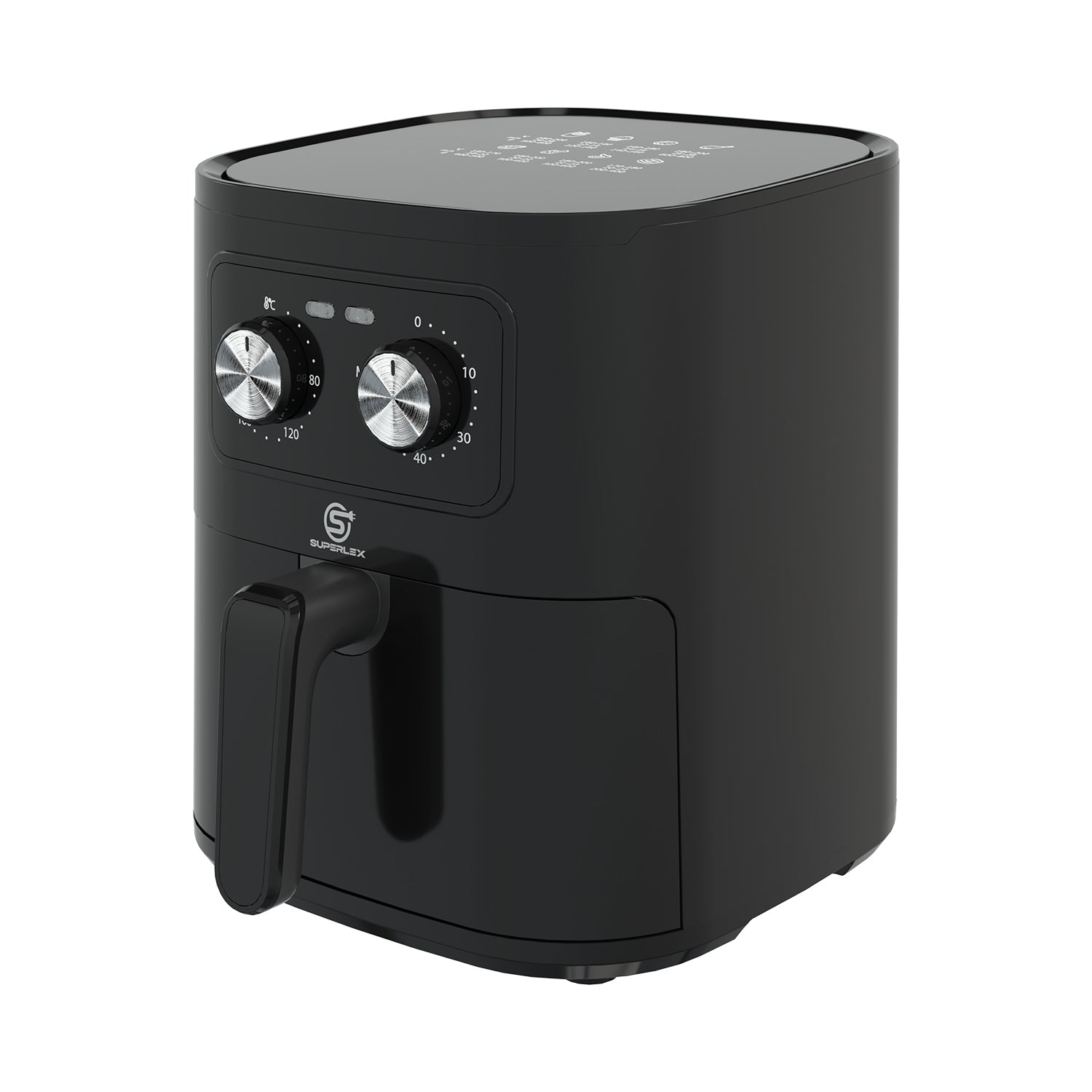 5L Manual Air Fryer with 360° Rapid Air Circulation for Healthy Cooking