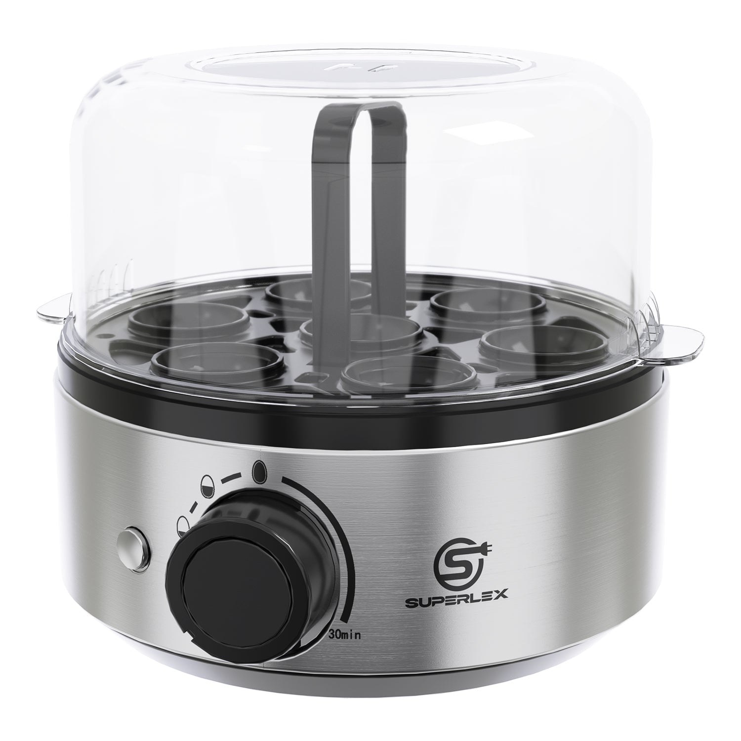 Egg Stainless Steel Cooker with Multi-Level Design & Audible Beep Alert