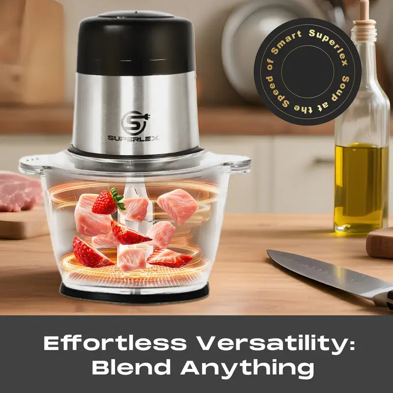 1L Mini Chopper with 300W Motor & SUS420 Stainless Steel Blades