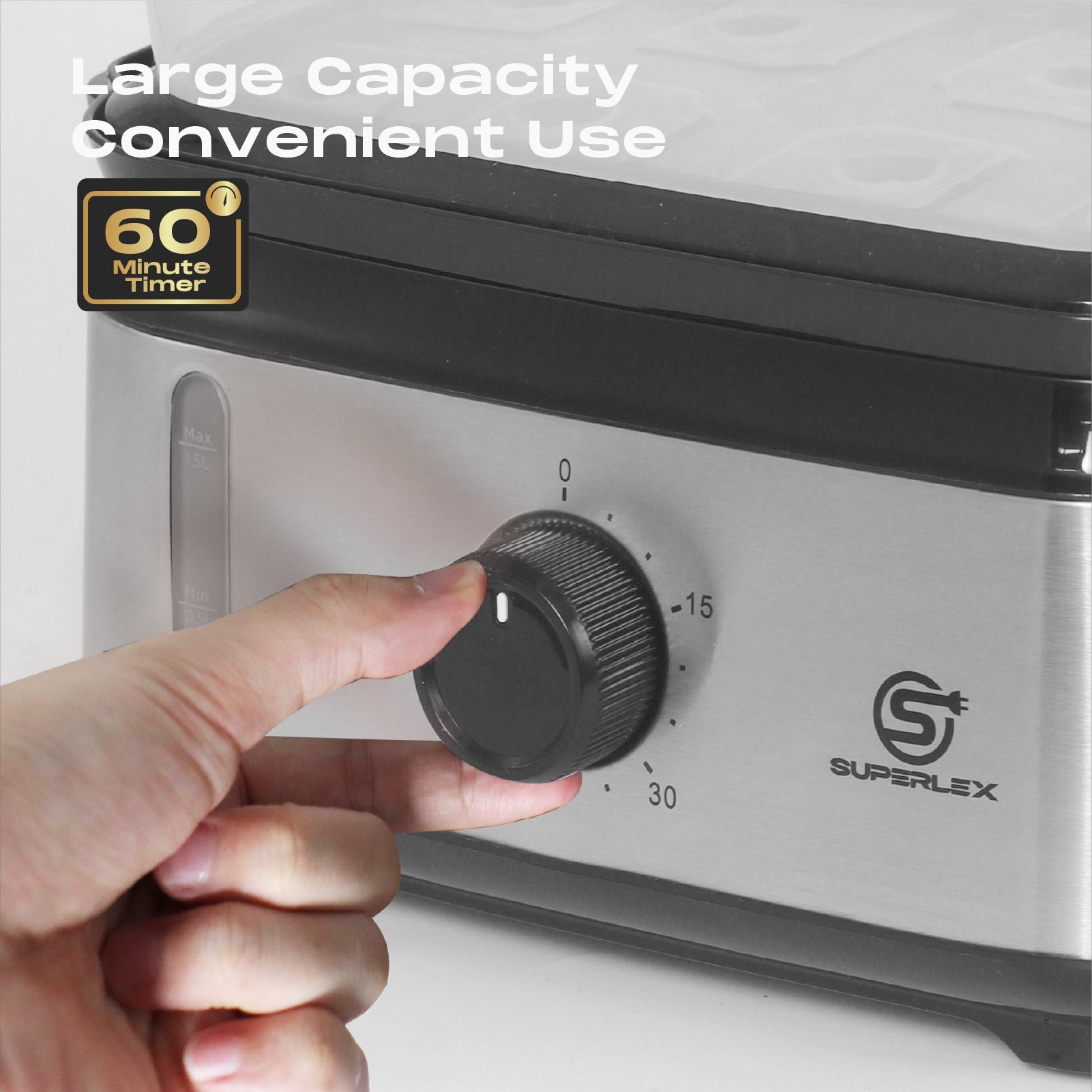 9L 3-Tier Food Steamer 800-950W with Timer & Non-Stick Heating Plate