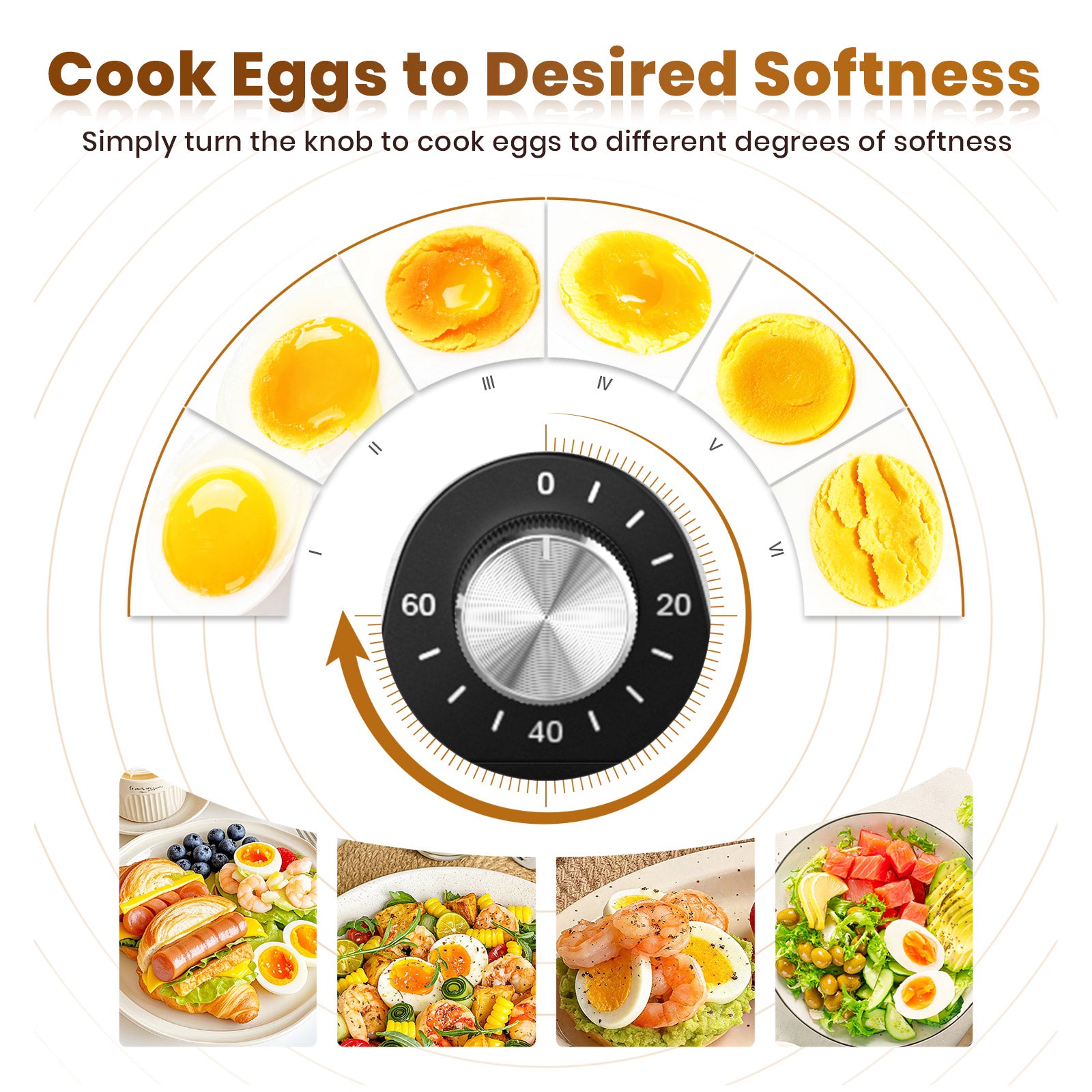 2-Layer Stainless Steel Egg Cooker for 16 Eggs with Adjustable Timer and Multifunctional Steamer