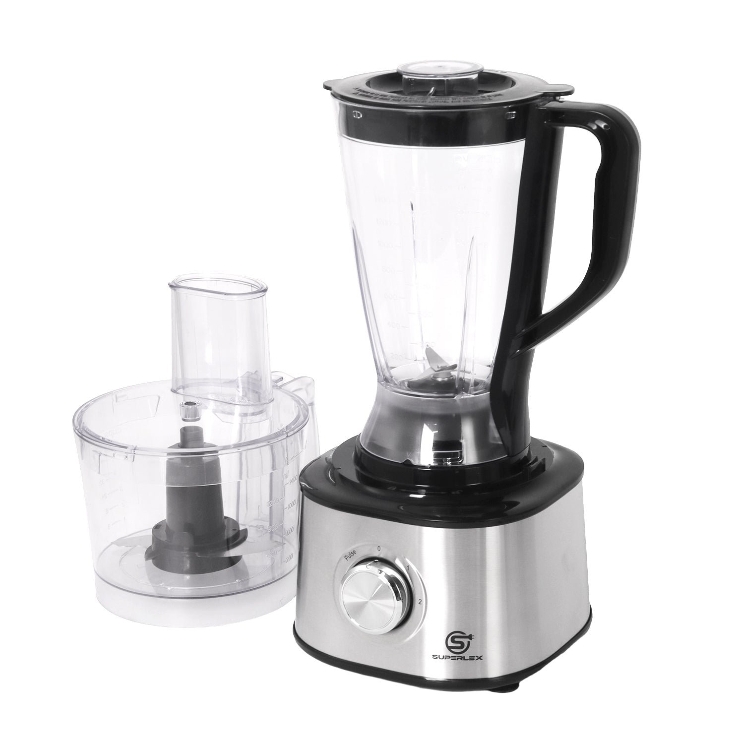 Compact Stainless Steel Food Processor with 1.75L Jar & Multi-Function Blades