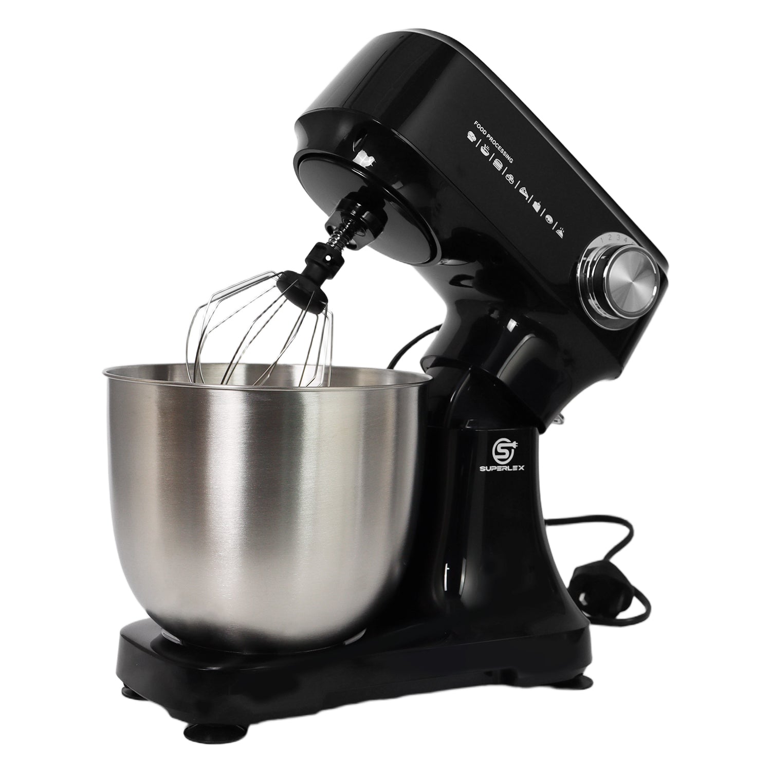 800W Stand Mixer with 4.5L Stainless Steel Bowl & 10-Speed Control
