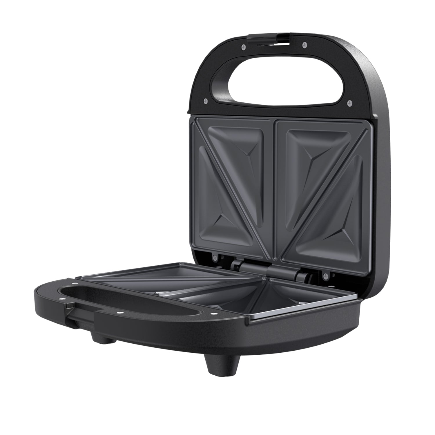 Stainless Steel XL Sandwich Maker 900W with Non-Stick Plates & Cool-Touch Handle