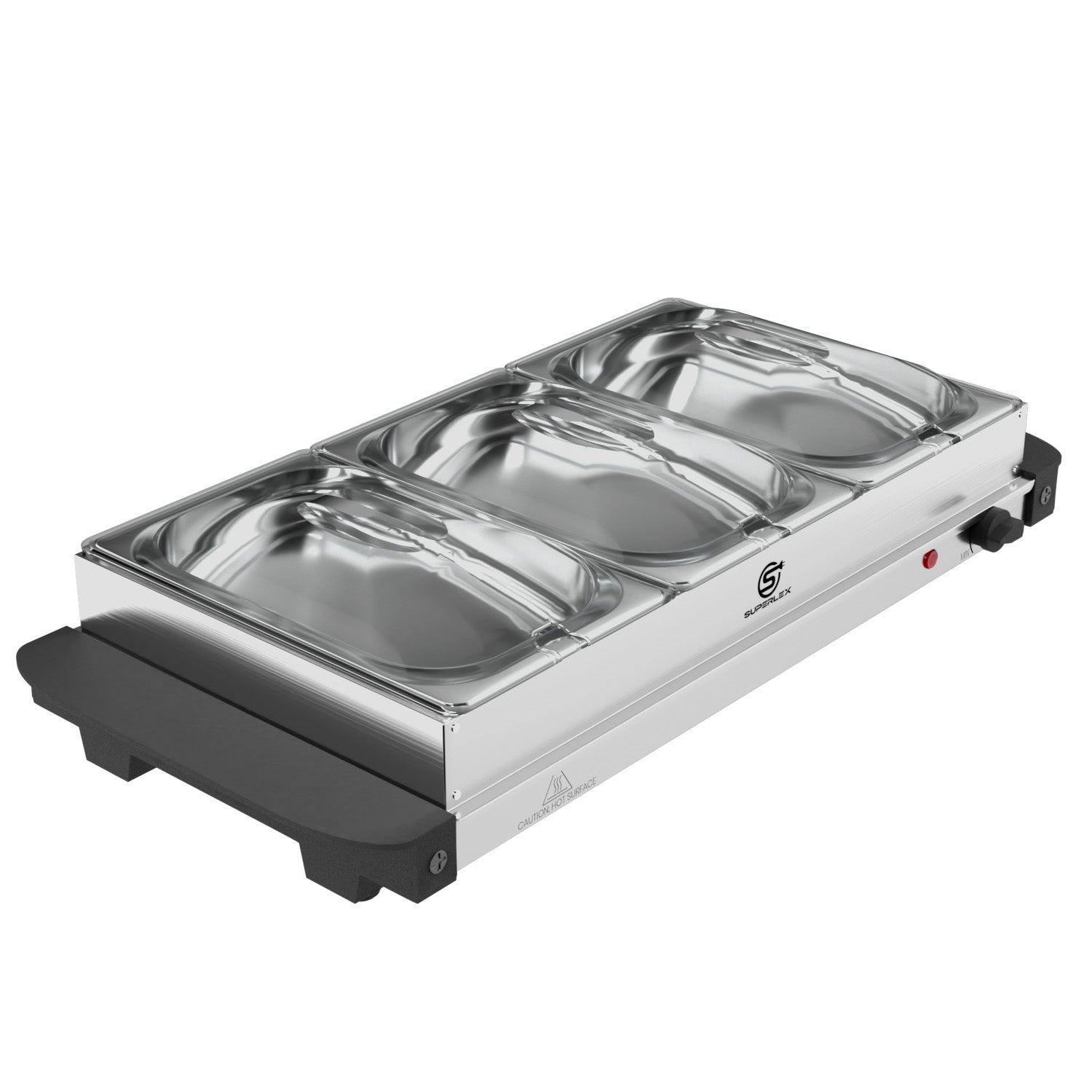 1.5L*3 Stainless Steel Buffet Server with Adjustable Heating & Durable Warming Trays