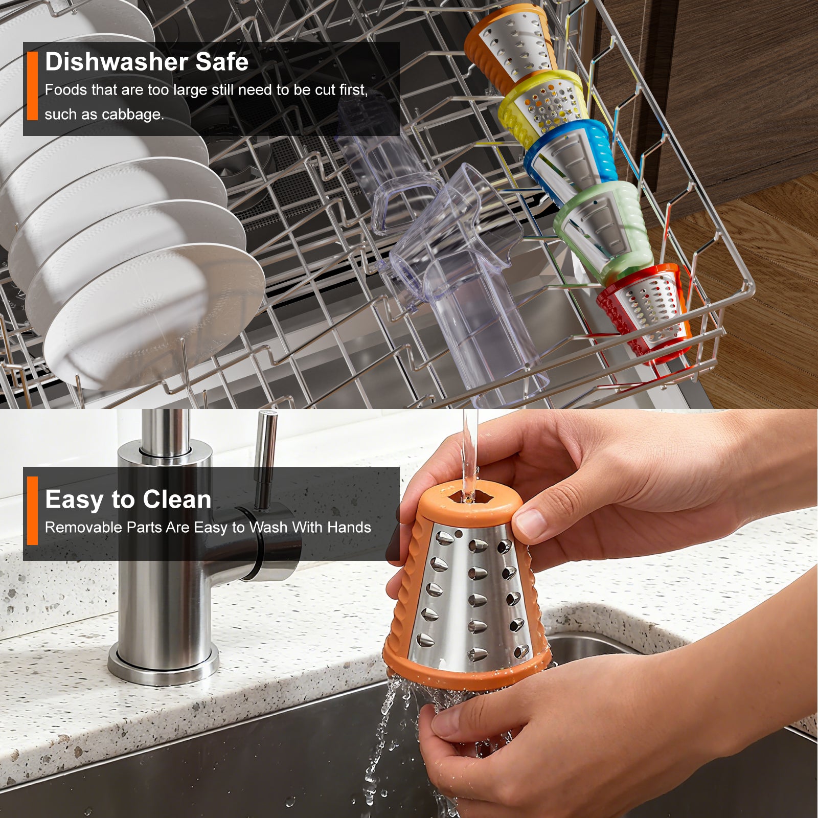 Electric 5-in-1 Salad Spinner with Stainless Steel Blades