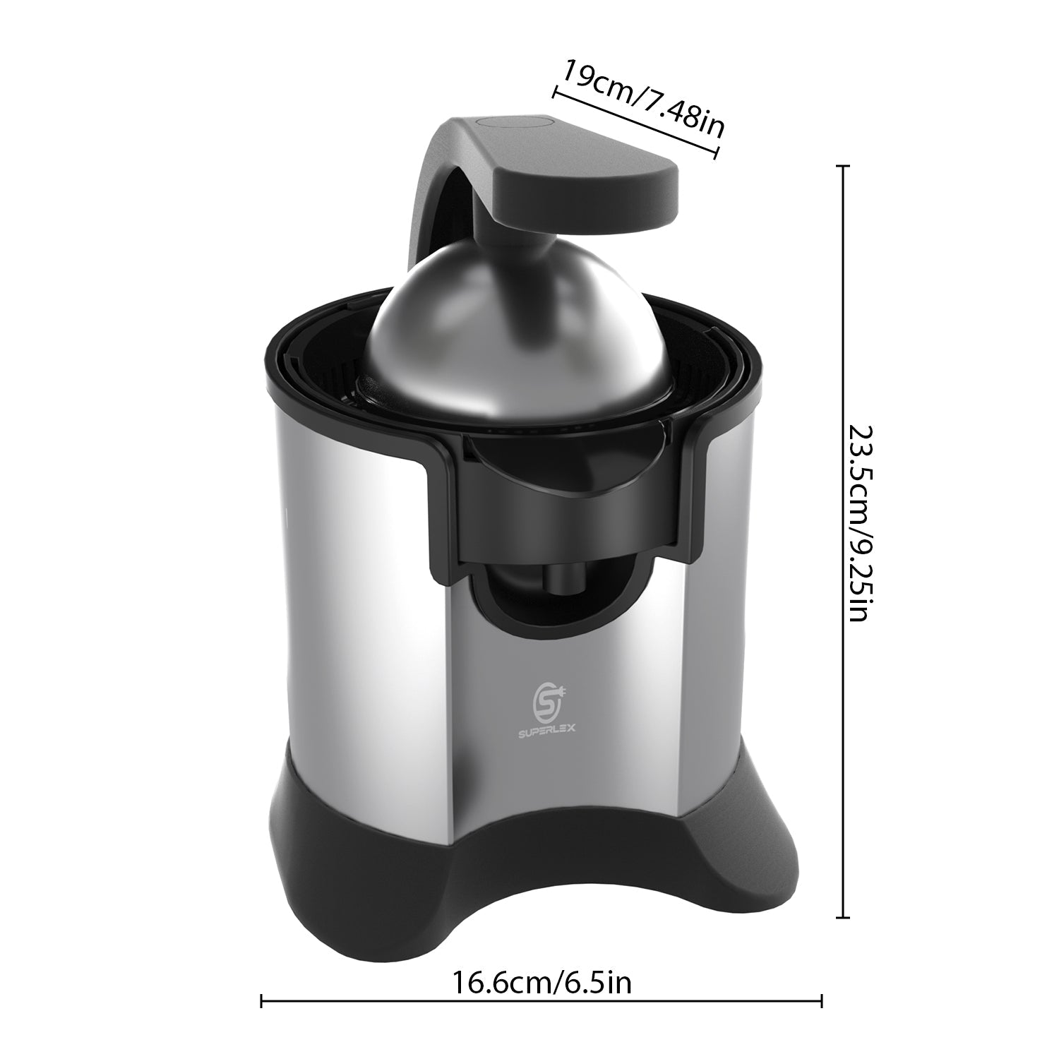 Compact Stainless Steel Citrus Juicer – Efficient & Easy-to-Clean
