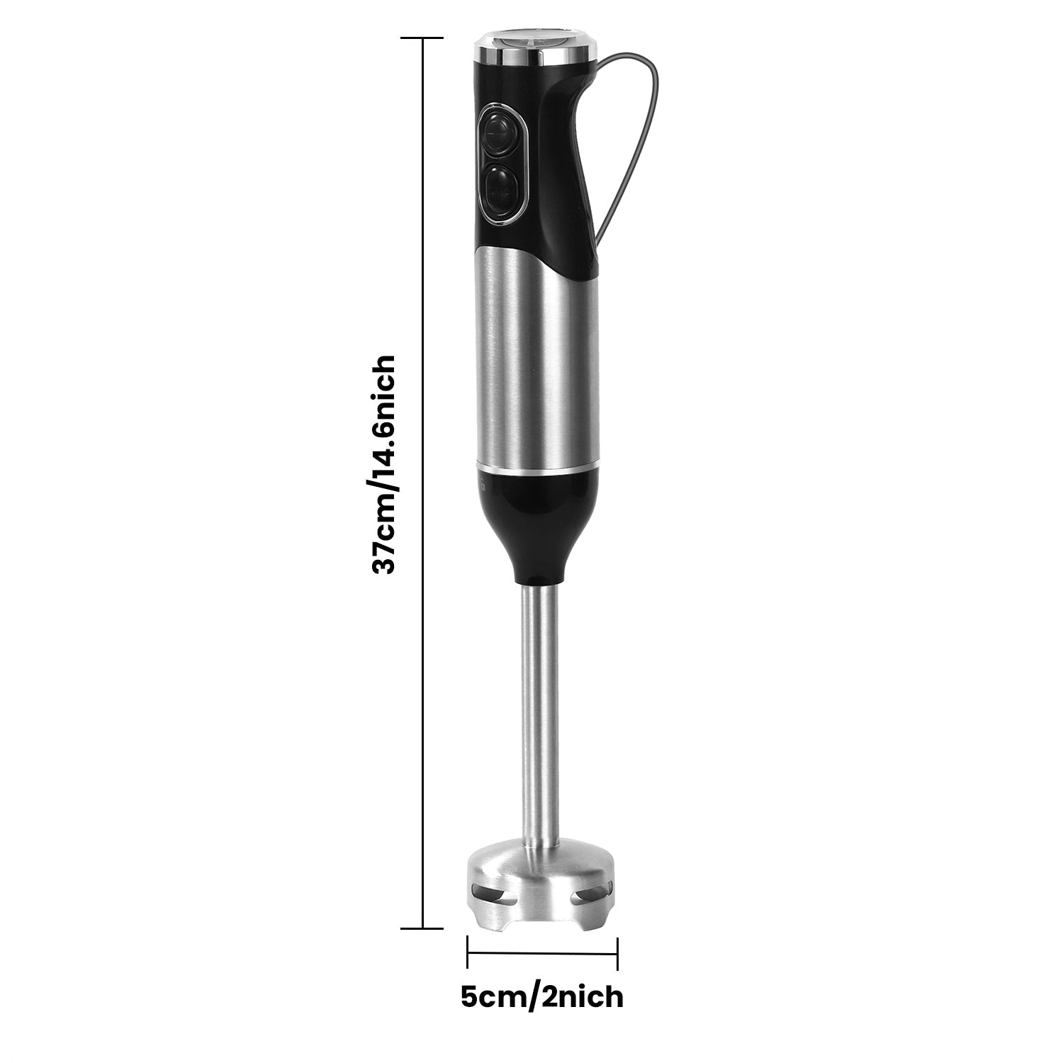 600W Stick Blender with Stainless Steel Blade & Adjustable Speeds