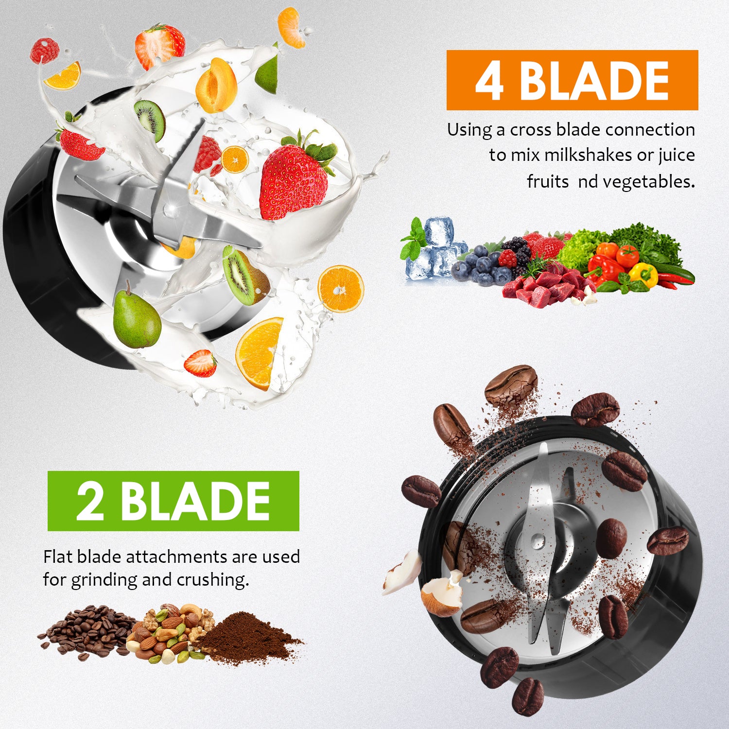 3 in 1 Jug Blender with Multi-Function Blades and High-Speed Performance