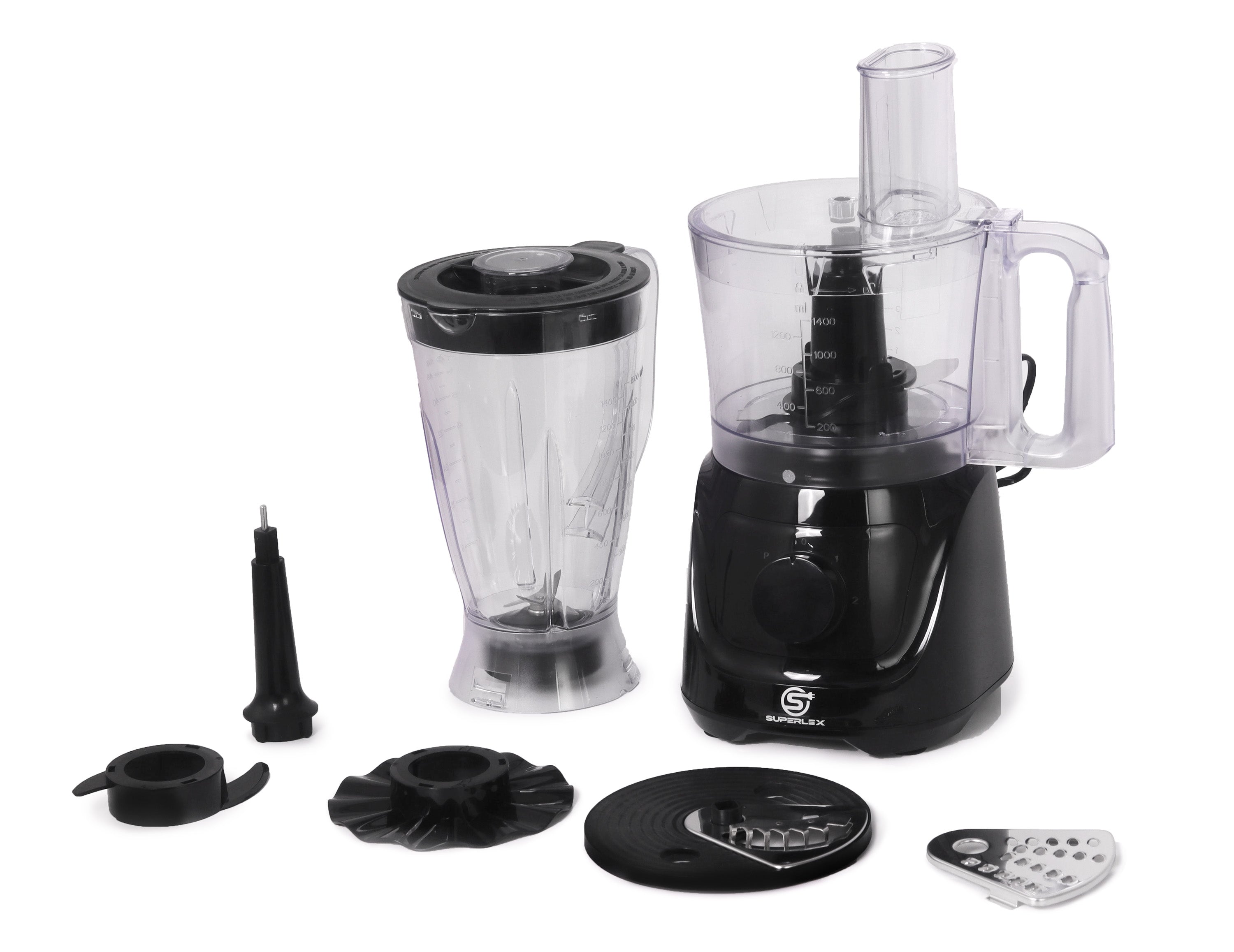 800W Compact Food Processor with Multi-Function Slicing & Blending