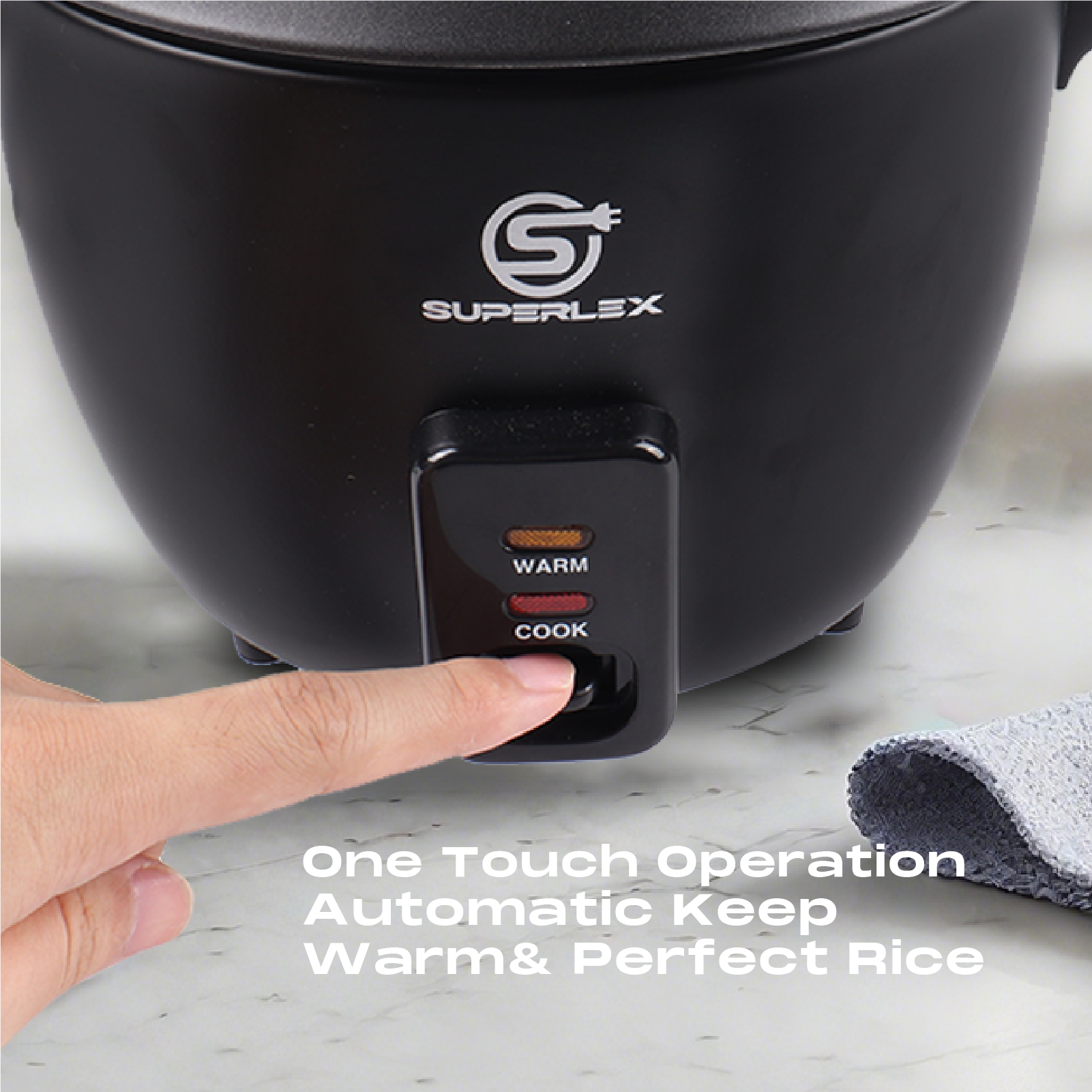 1L Multifunction Rice Cooker with Steamer, 450W Power & Keep Warm Function