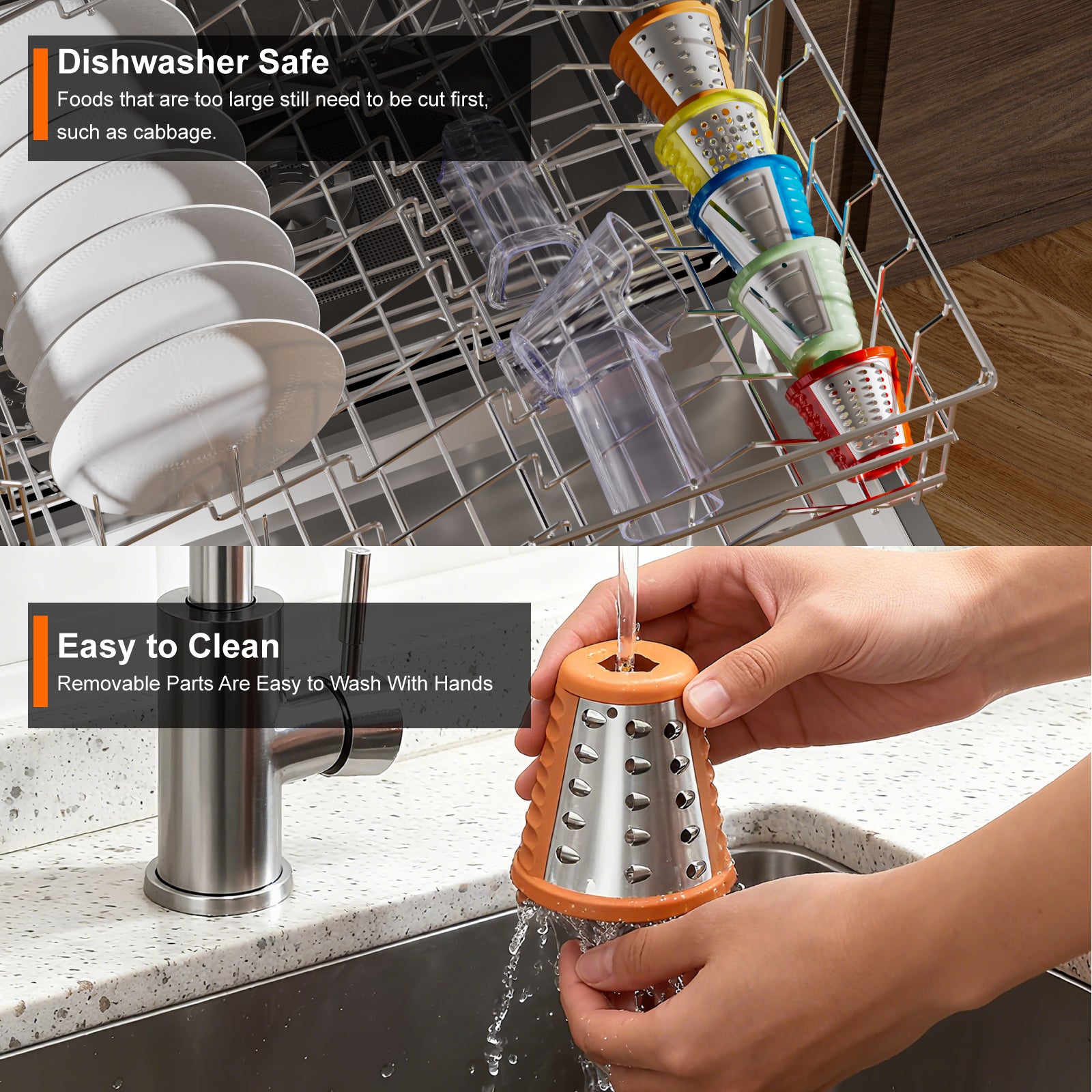 5-in-1 Electric Vegetable Slicer with 5 Interchangeable Blades for Fruits, Vegetables and Cheese