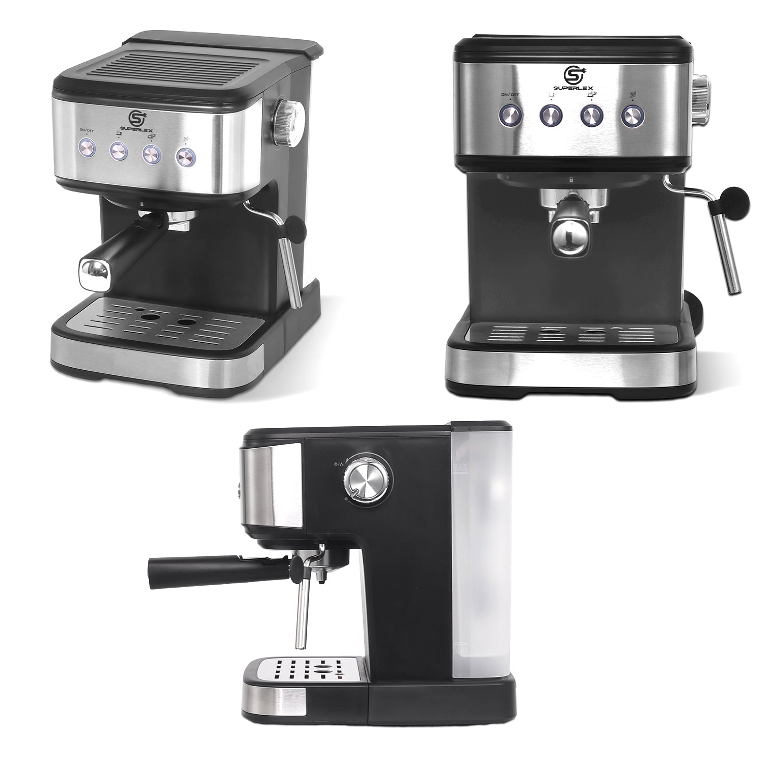 15 Bar Espresso Coffee Maker 1.5L with High-Pressure Frother & Dual Filters