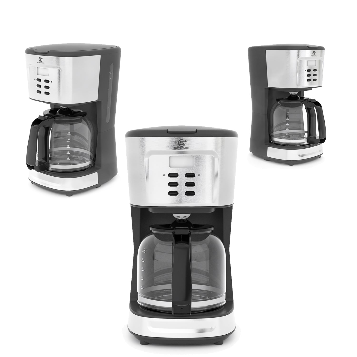 1.5L Drip Coffee Maker 900W with Programmable Timer & LCD Display