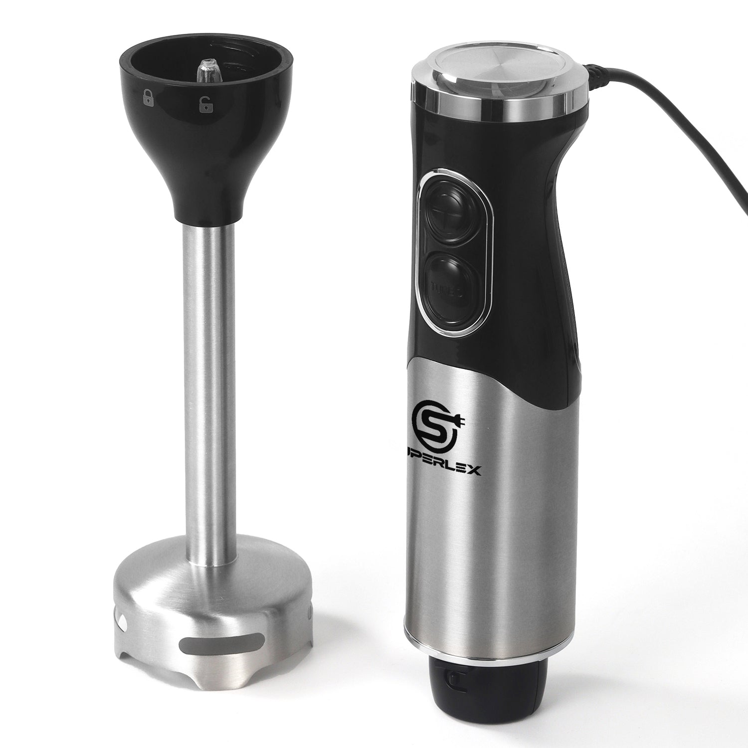 600W Stick Blender with Stainless Steel Blade & Adjustable Speeds