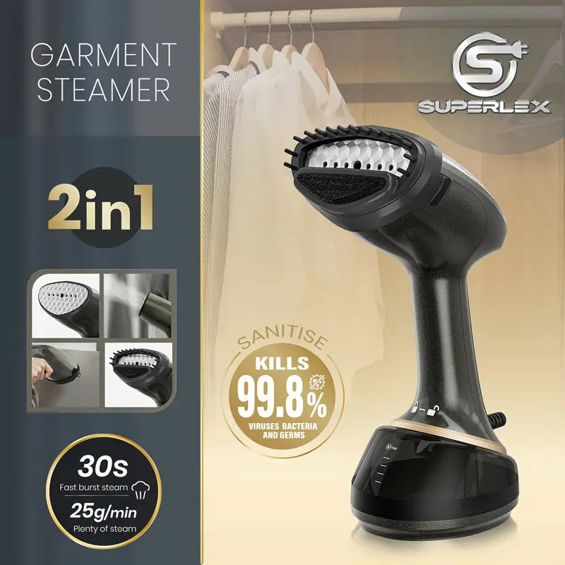 1700W Garment Steamer – Powerful Continuous Steam for Wrinkle-Free Clothes