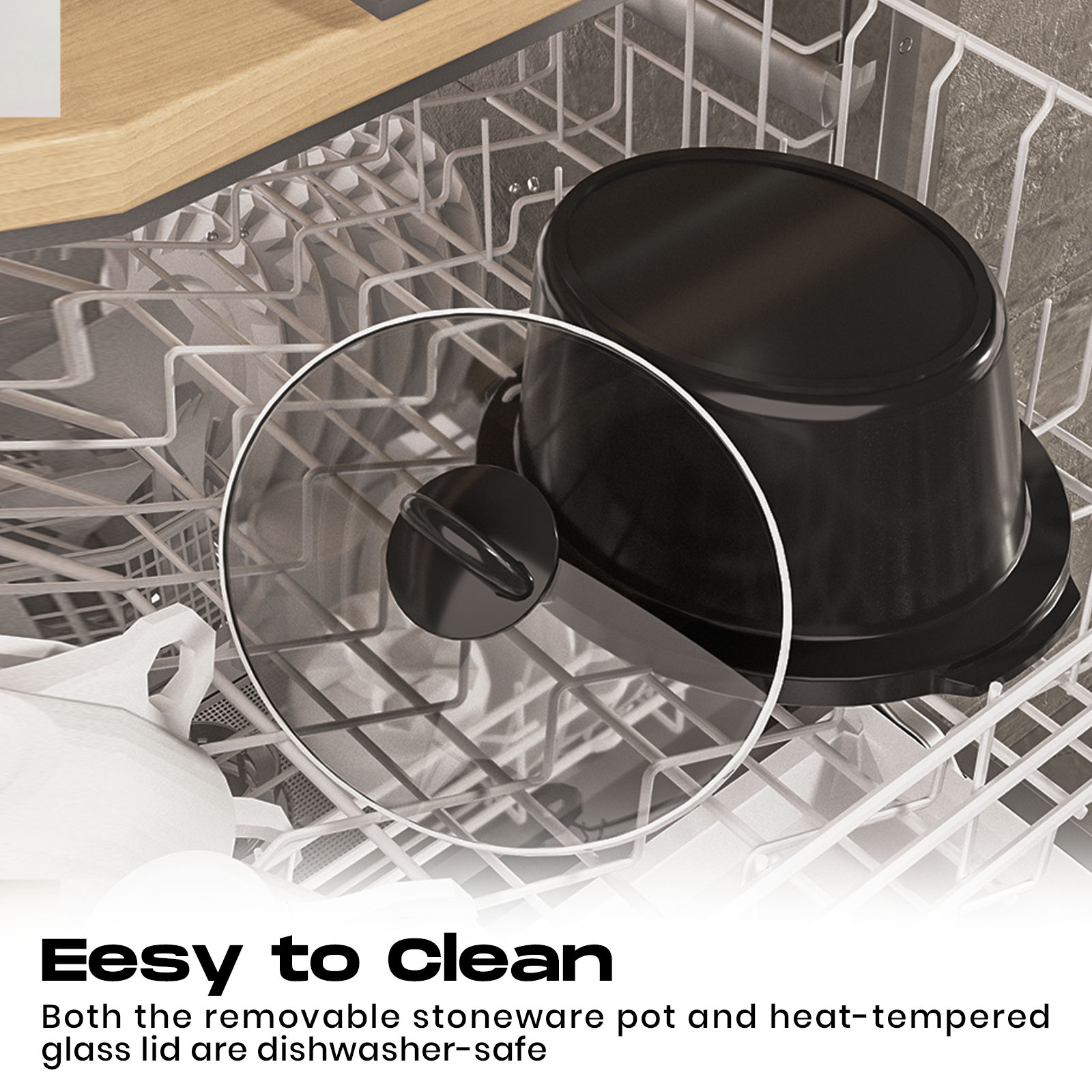 6.5L Oval Slow Cooker with Ceramic Pot – Energy Efficient & Multi-Function