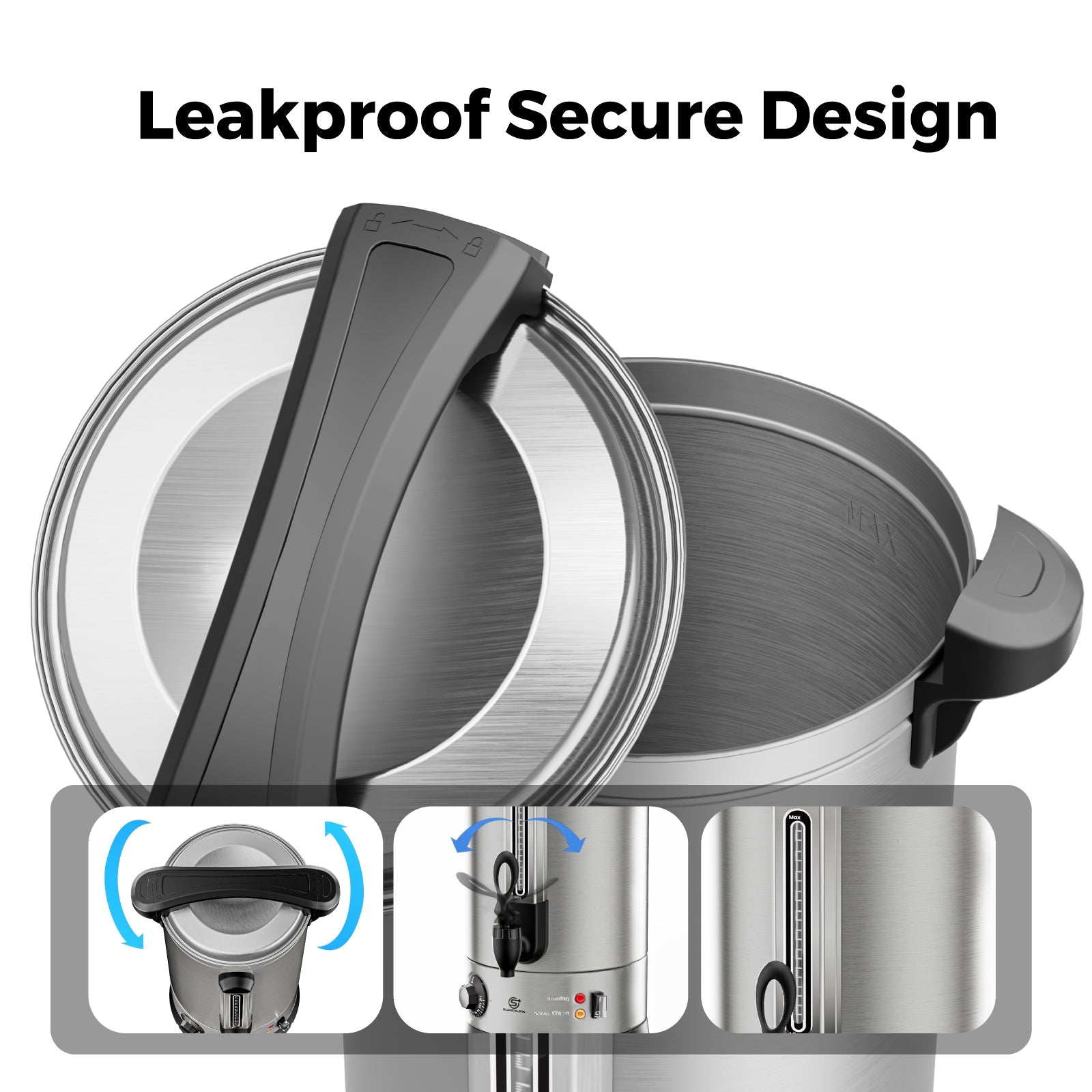 10L Energy-Saving Water Urn with Ergonomic Tap & Precise Water Gauge