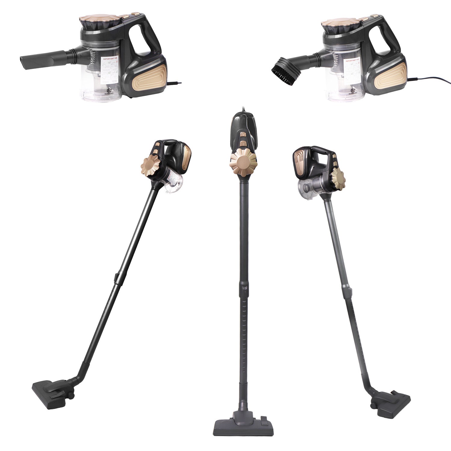 2-in-1 Corded Vacuum Cleaner – 600W Powerful Suction with Cyclone Filtration & Large Dust Bin