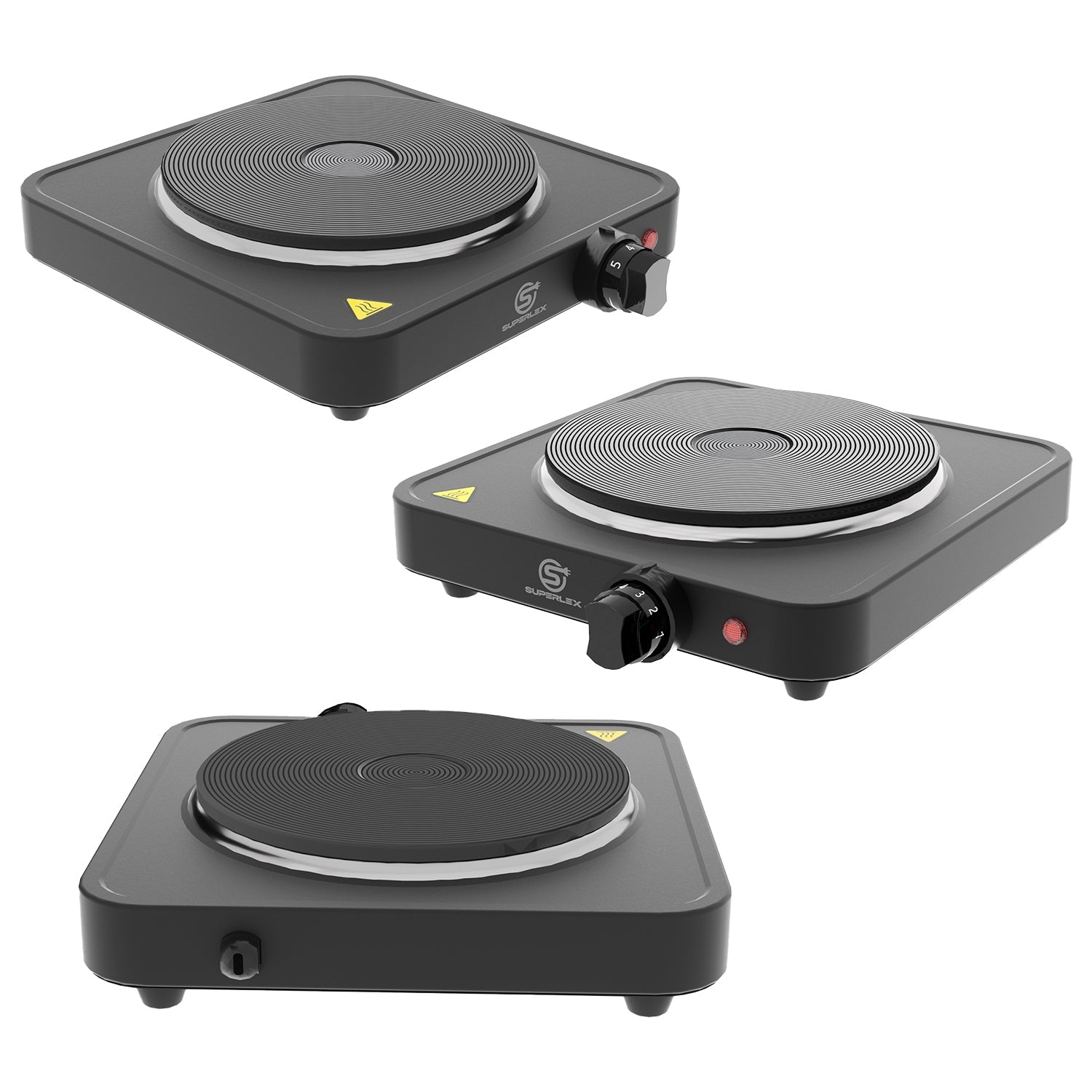 Single Hot Plate 1500W with Adjustable Thermostat & Compact Portable Design