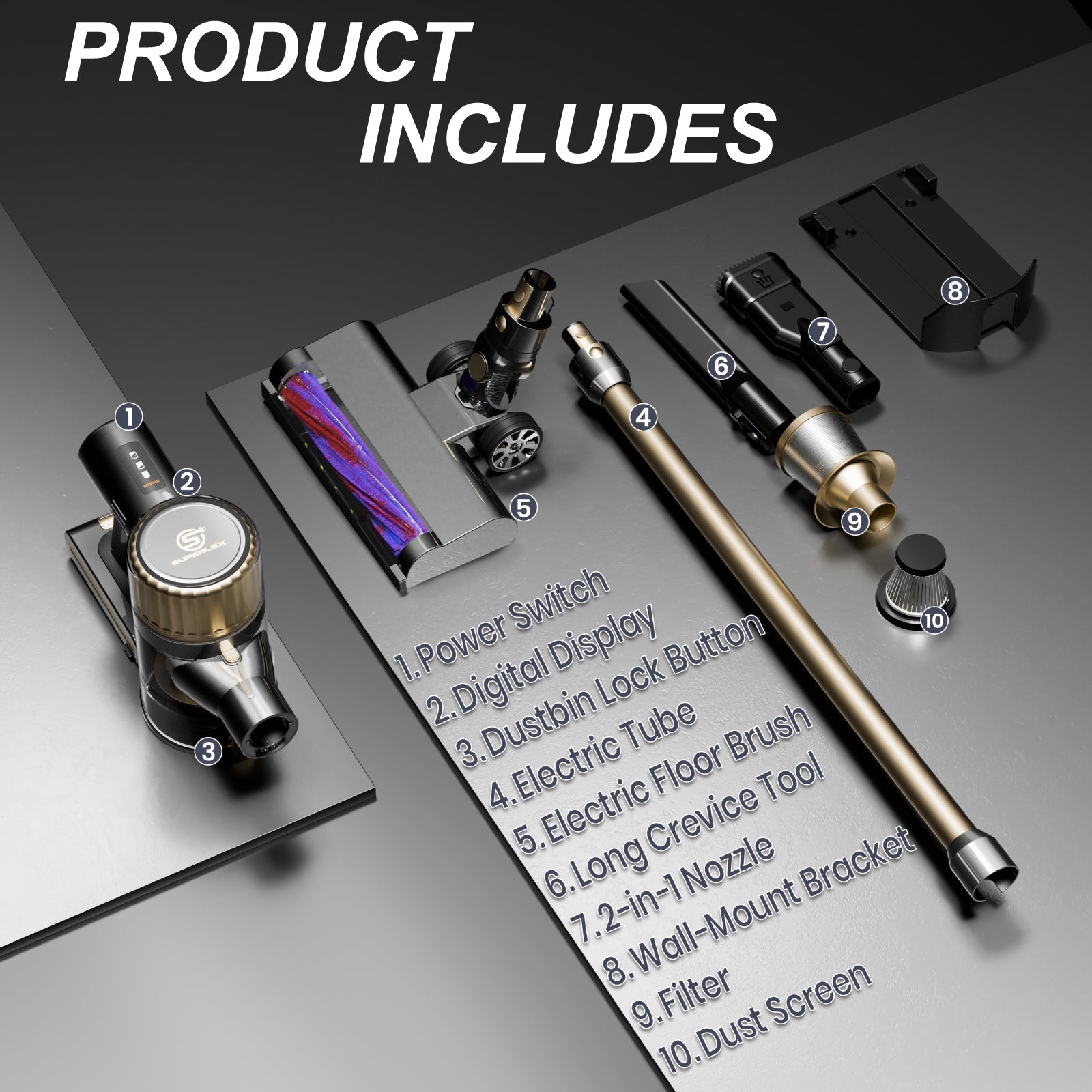 2-in-1 Cordless Vacuum Cleaner – 150W Powerful Suction with 700ml Dust Tank & Adjustable Runtime