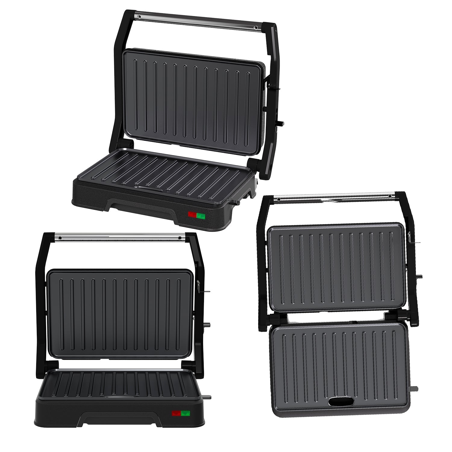 1000W Small Electric Grill – 2-in-1 Panini & Toastie Maker with Non-Stick Plates