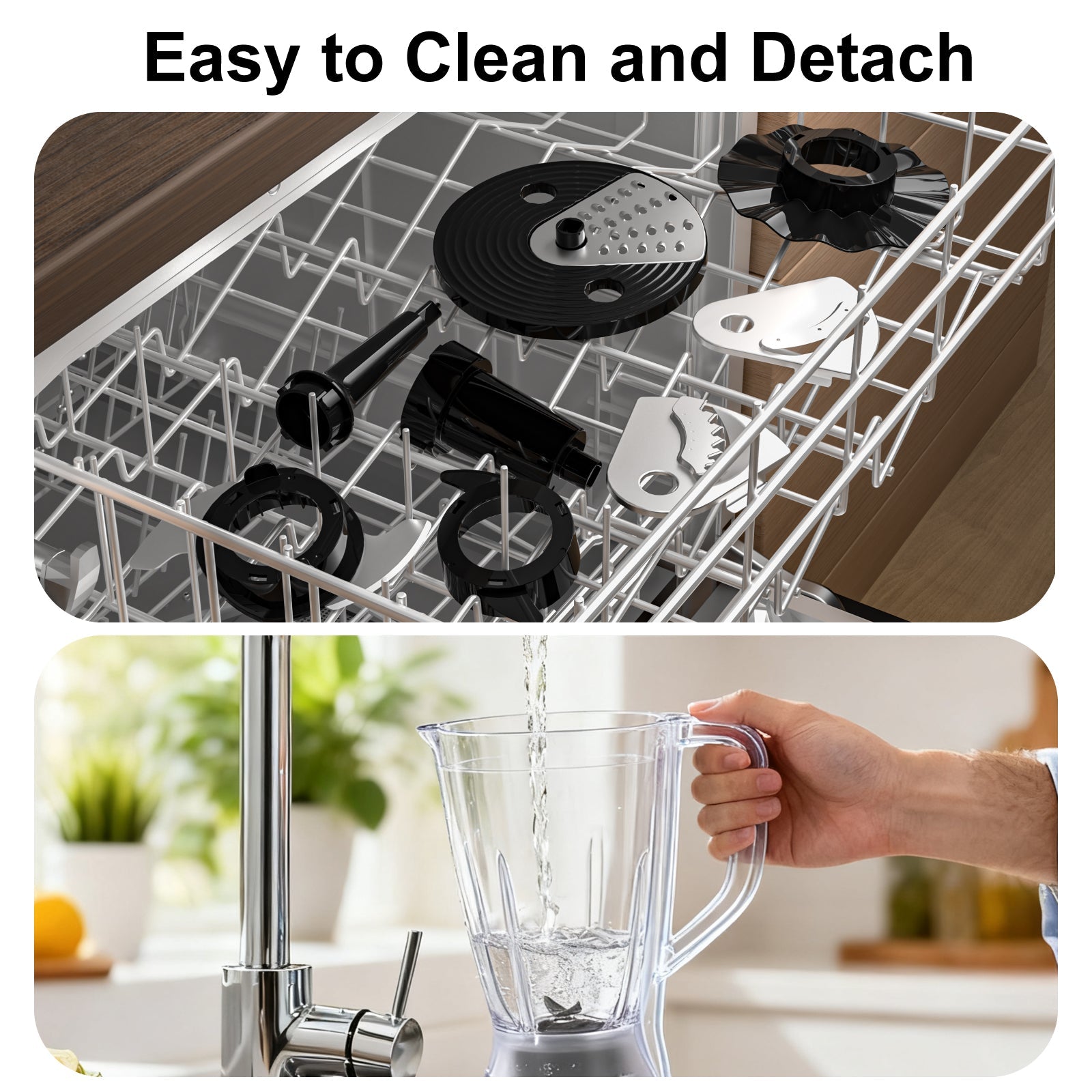 800W Compact Food Processor with Multi-Function Slicing & Blending