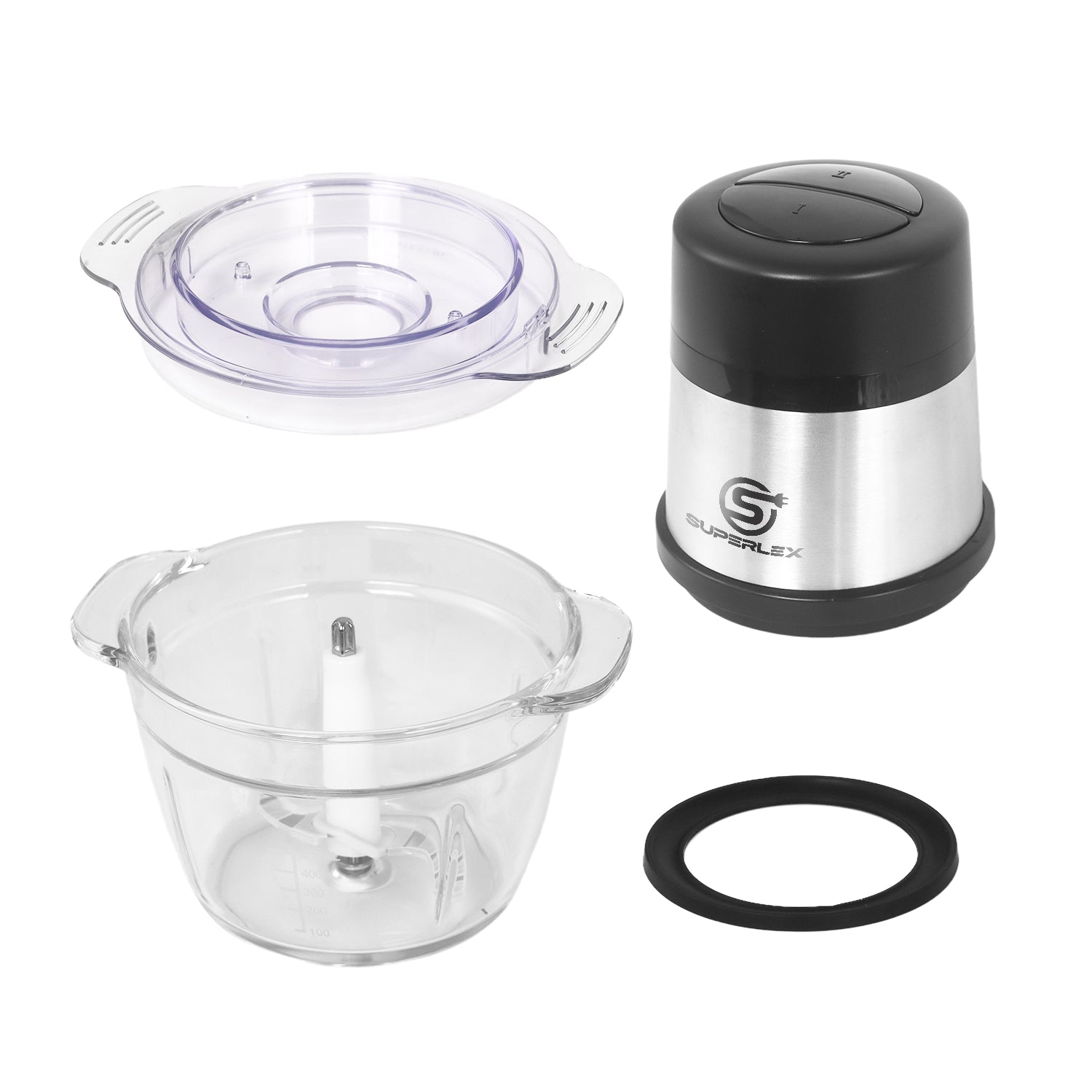 1L Mini Chopper with 300W Motor & SUS420 Stainless Steel Blades