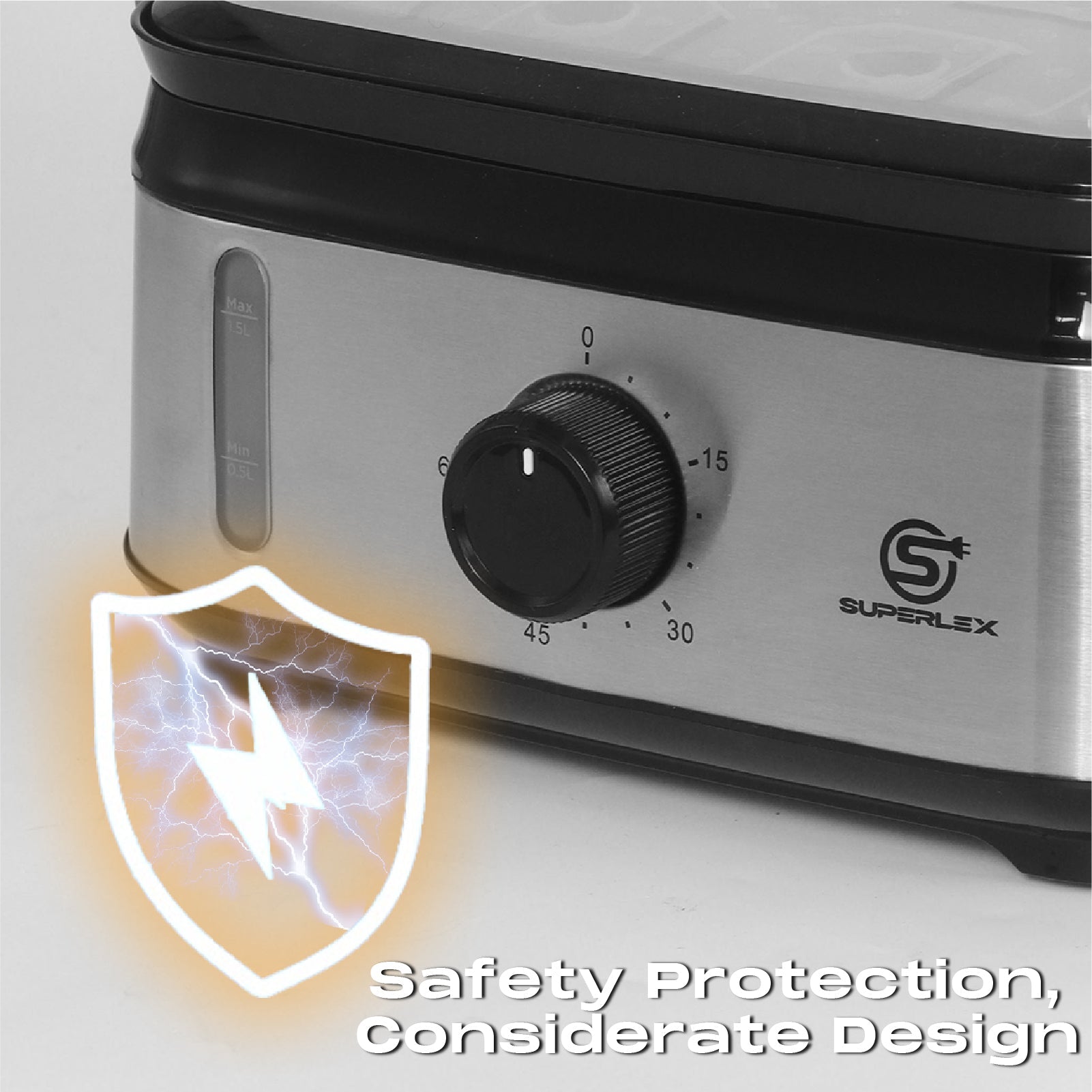 9L 3-Tier Food Steamer 800-950W with Timer & Non-Stick Heating Plate