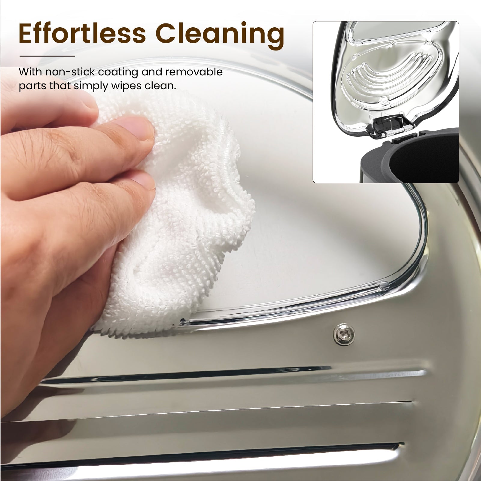 2000W 2L Deep Fat Fryer with Adjustable Temperature & High-Heat Safety