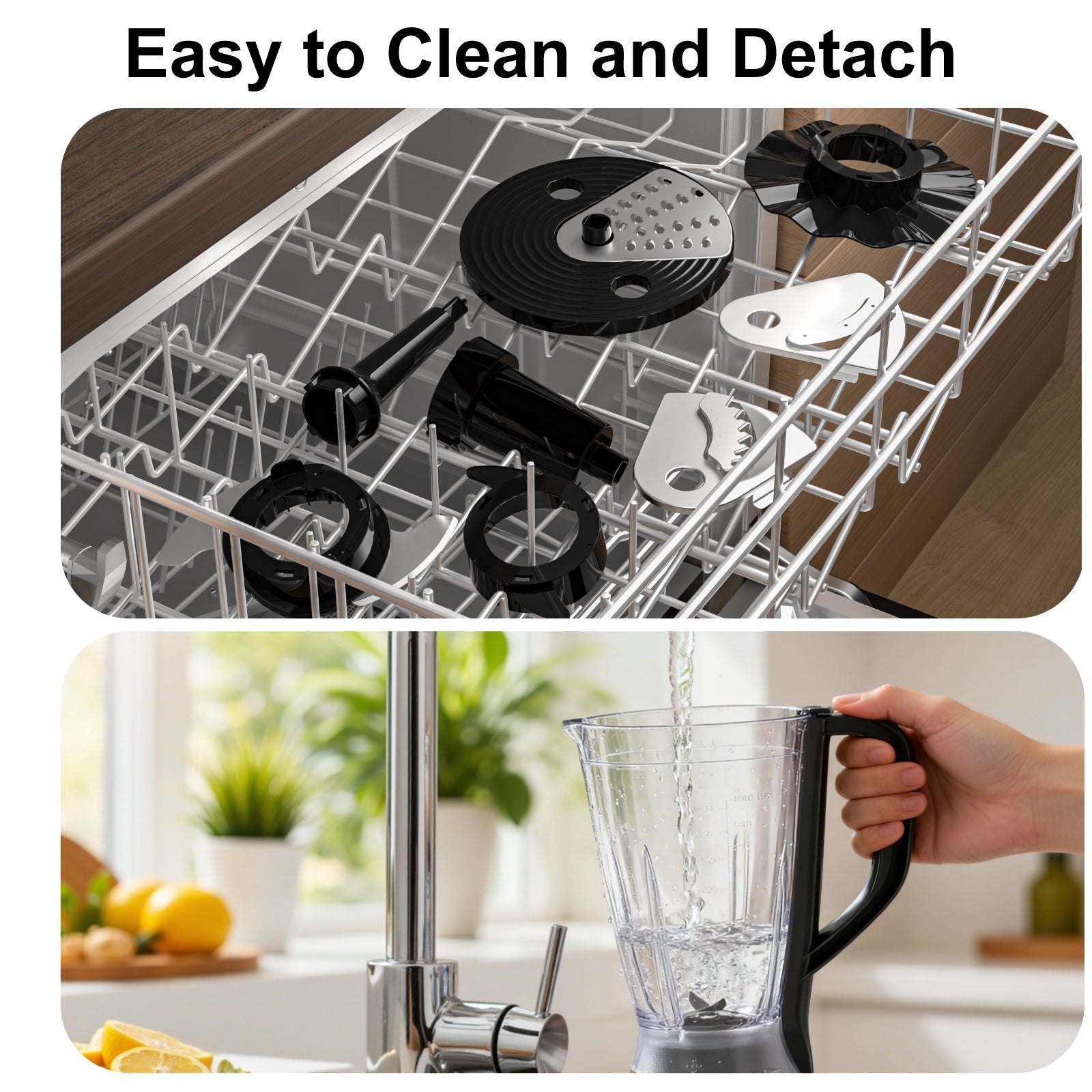 Compact Stainless Steel Food Processor with 1.75L Jar & Multi-Function Blades