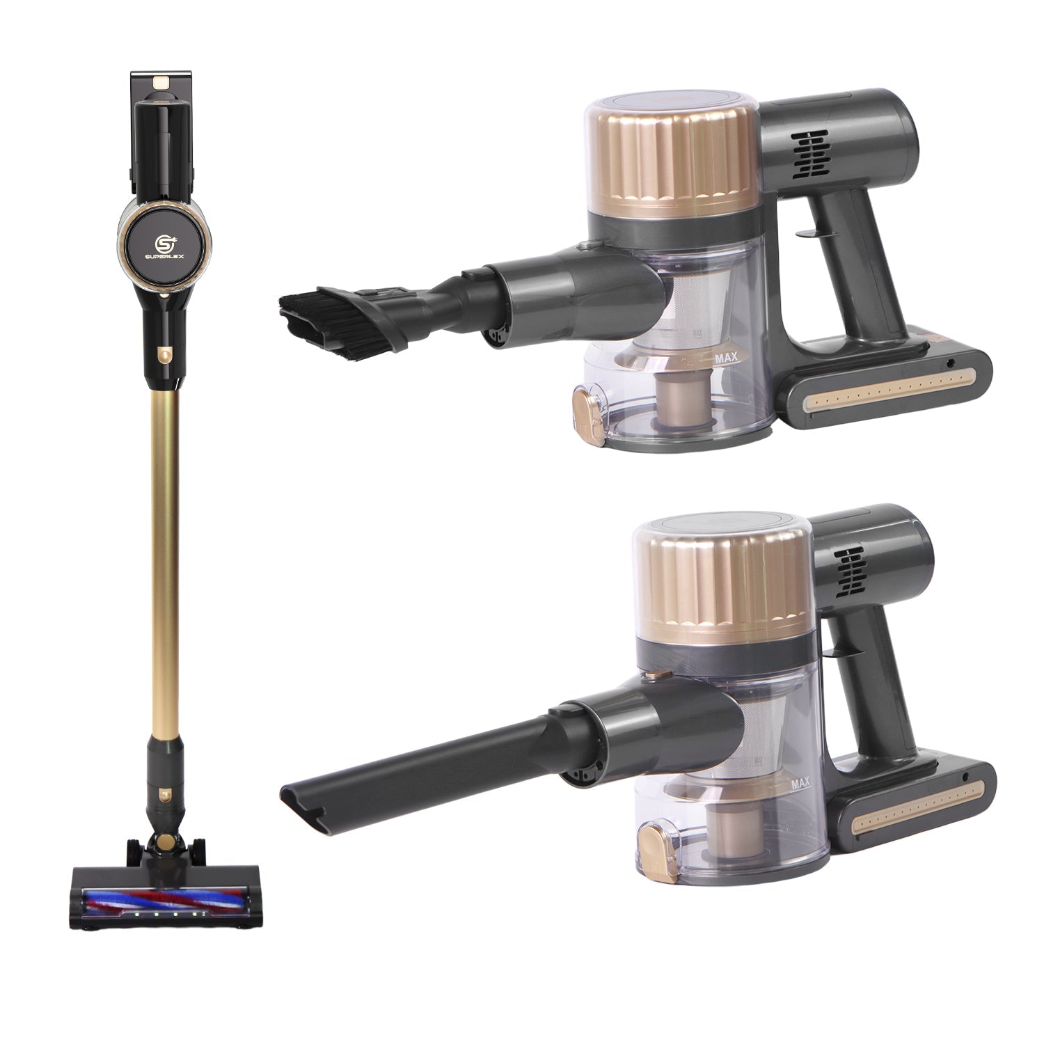 2-in-1 Cordless Vacuum Cleaner – 150W Powerful Suction with 700ml Dust Tank & Adjustable Runtime