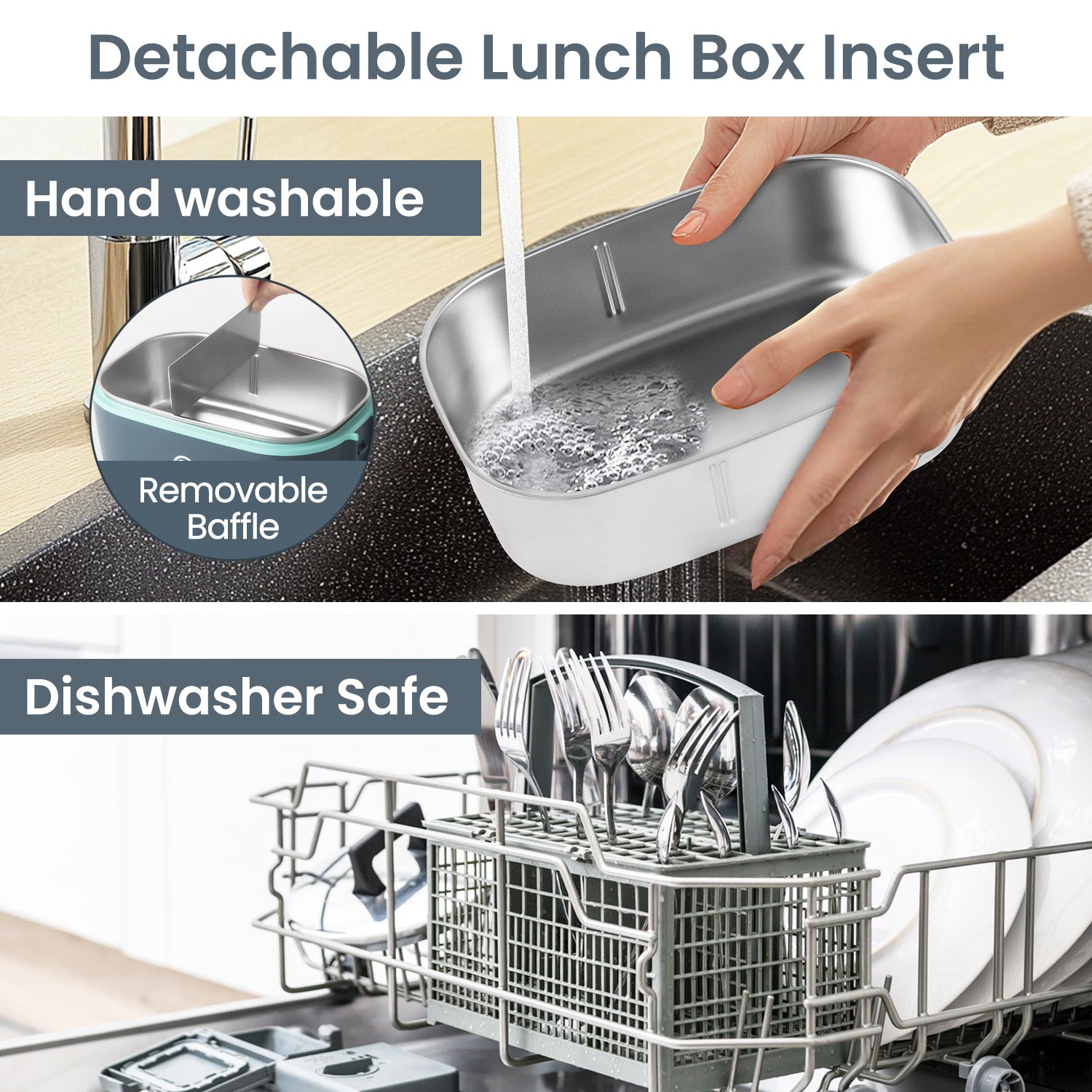 5-in-1 Electric Lunch Box with Fast Heating and Portable Design