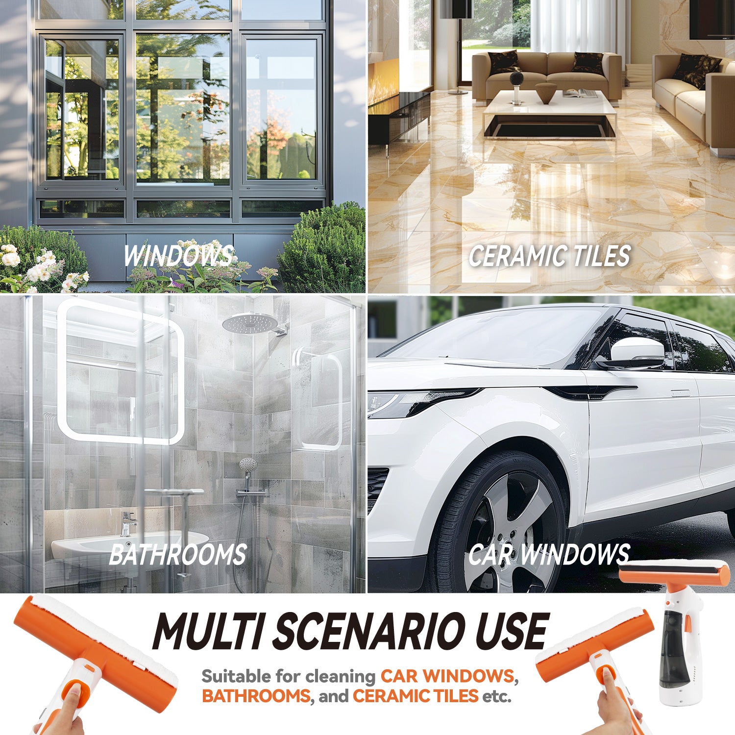 Cordless 3-in-1 Window Vac with Steam Cleaning and HEPA Filter