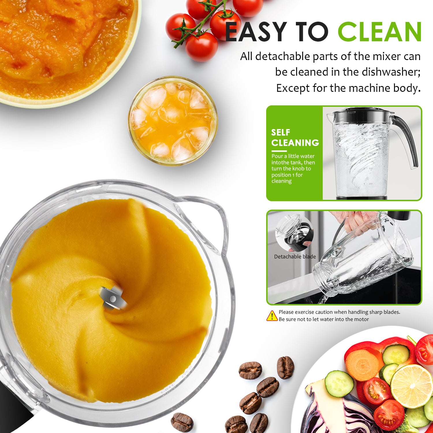 3 in 1 Jug Blender with Multi-Function Blades and High-Speed Performance