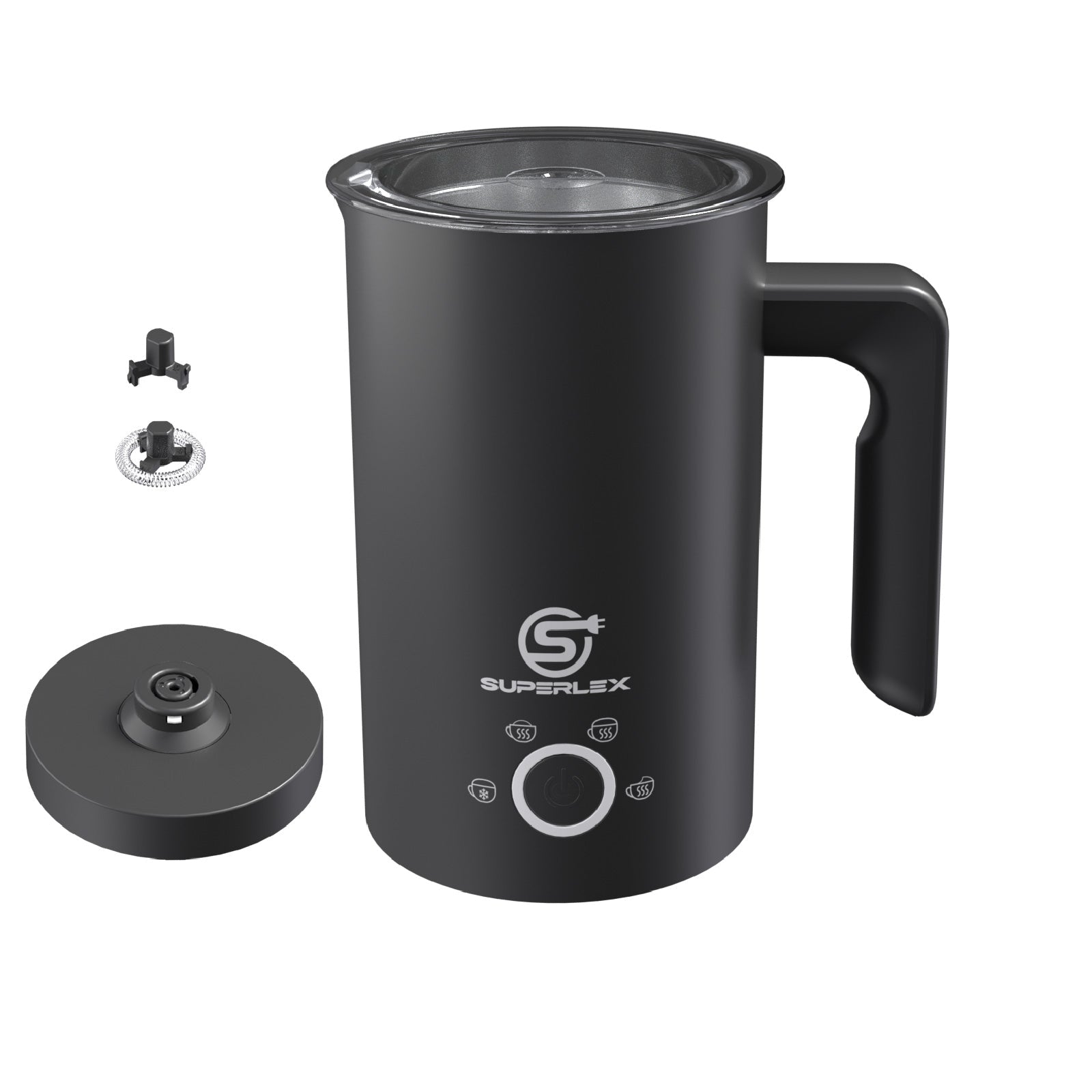 500W Milk Frother with One-Touch Operation & Temperature Control
